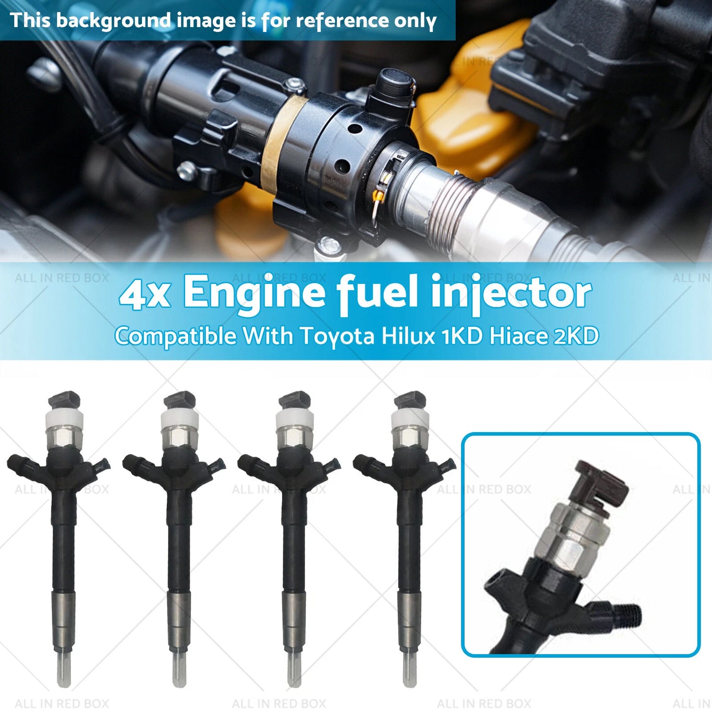 4 x Fuel Injectors for Toyota Hilux 1KD, Hiace 2KD (2005-2015)