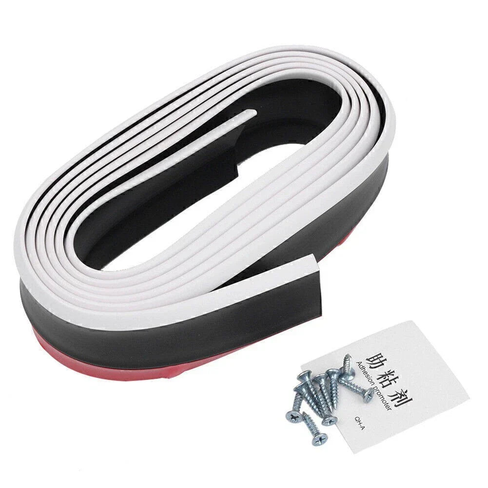 2.5M White Lower Lip Protector Strip Bumper Guard for Car (No Year Specified)