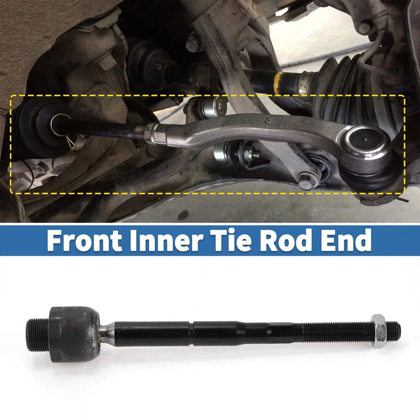 2 x Front Inner Tie Rod End Links for Dodge Dakota, Ram Dakota (2005-2011)