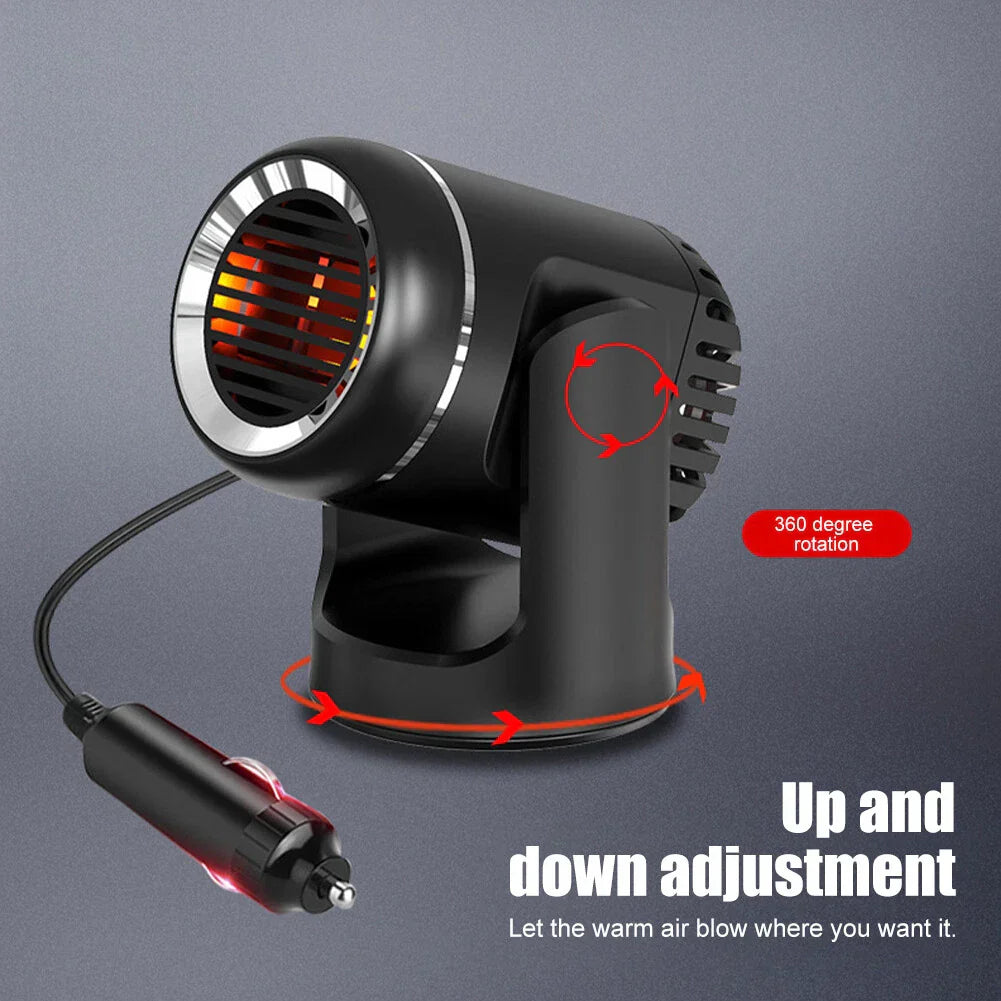 24V Electric Car Heater Portable Fan 360������ Defroster for Truck