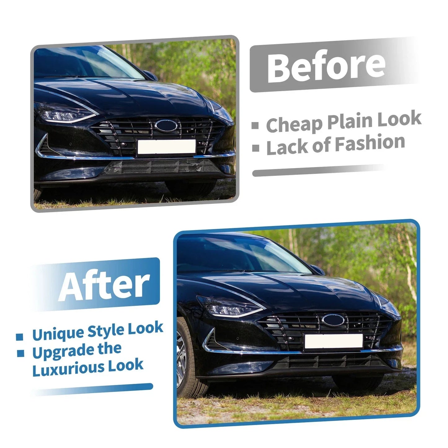 Lower Grille Front Bumper Grille for Hyundai Sonata (2018-2019)