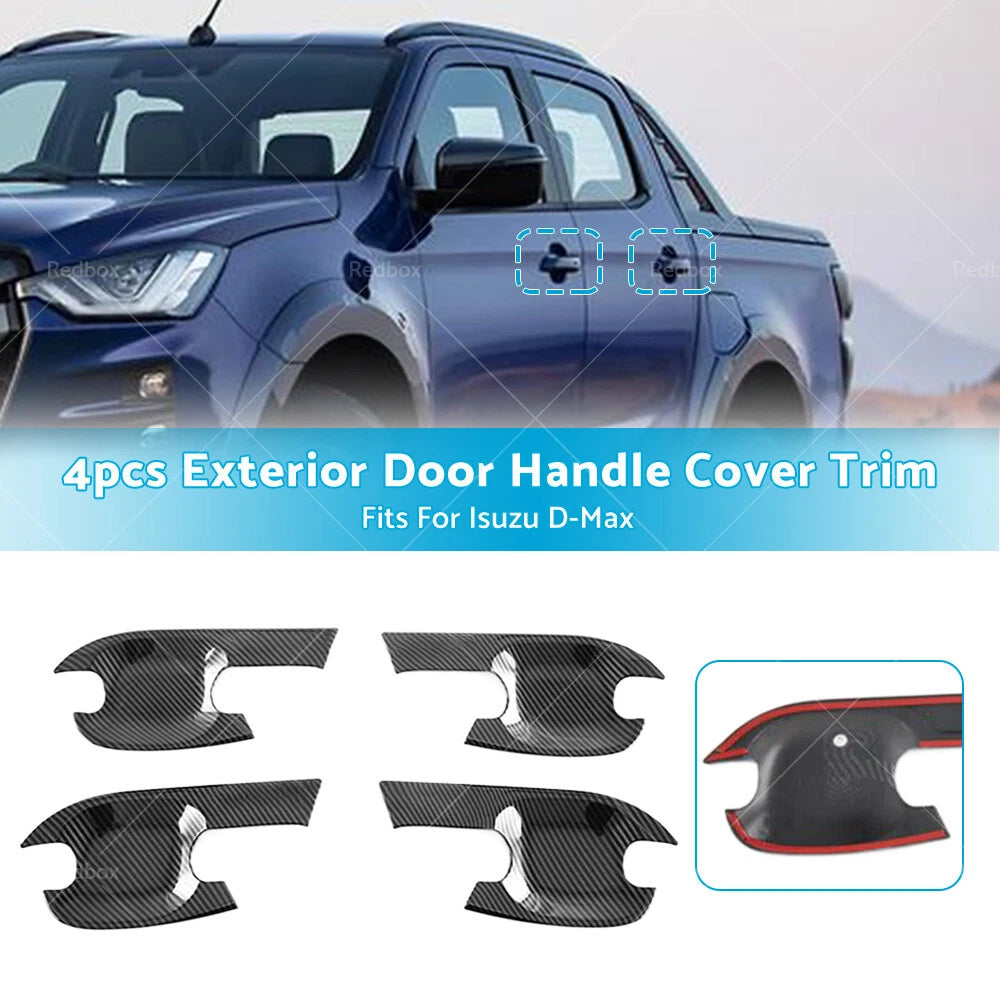 Carbon Fiber Exterior Door Handle Bowl Cover for Isuzu D-Max 2021-2022