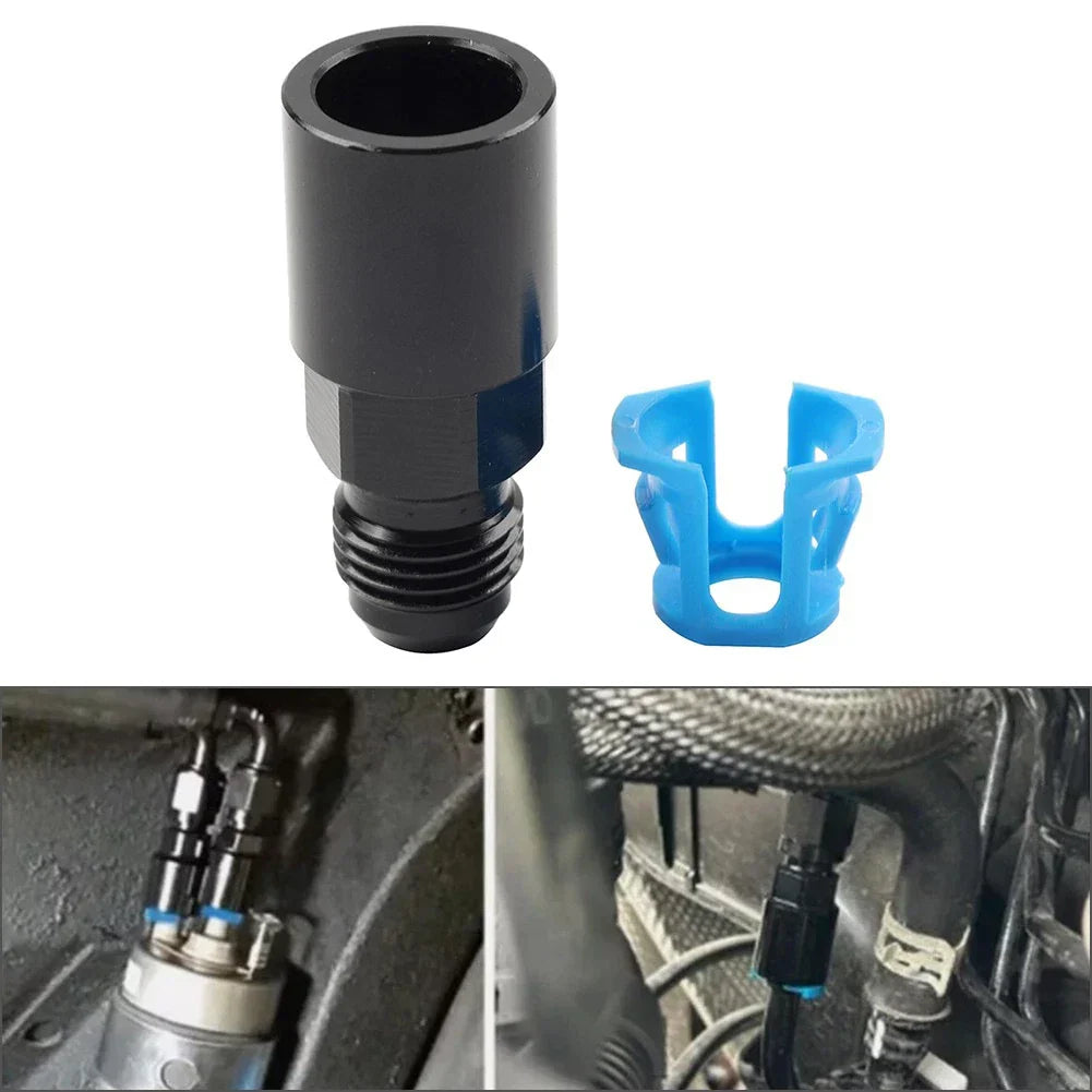 6AN Male to 3/8" Female SAE Quick-Disconnect EFI Fuel Rail Fitting