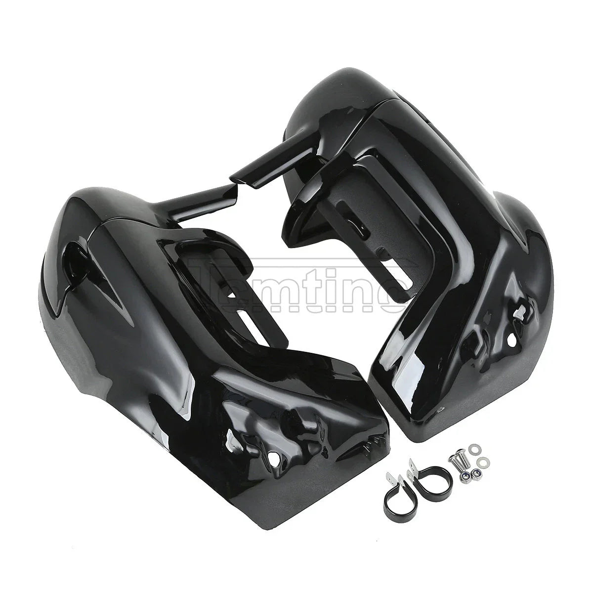 Lower Vented Leg Fairings Black for Harley Touring Street Glide (1983-2013)