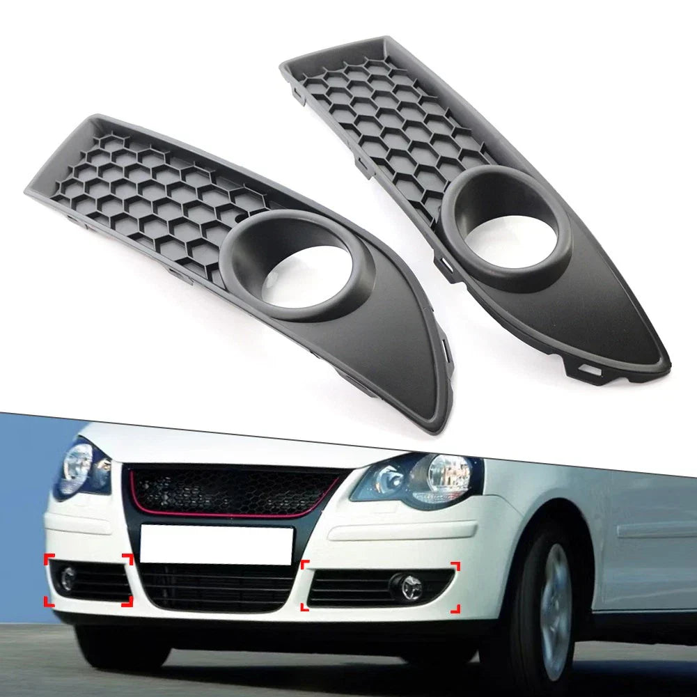 Front Bumper Fog Light Grille Covers for VW Polo (2005-2009)