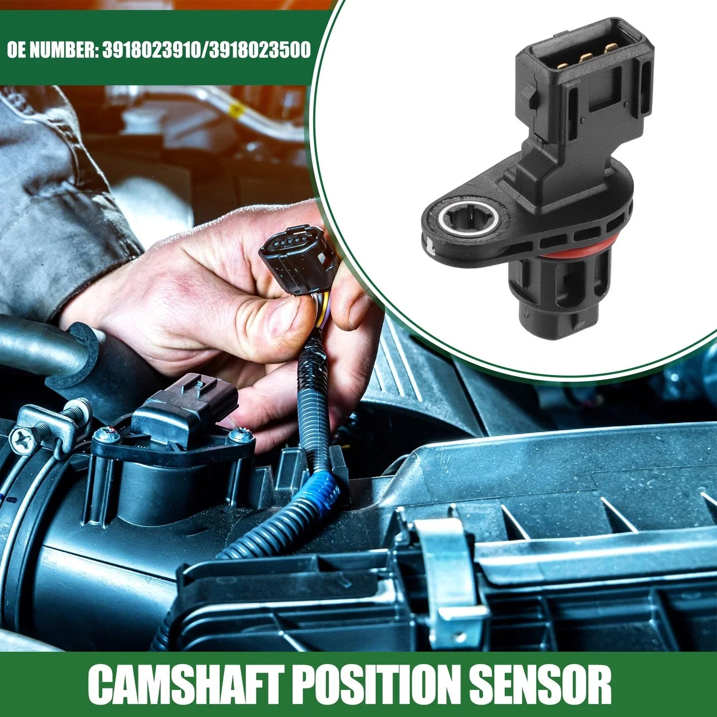 Camshaft Position Sensor for Kia Spectra 2004-2009 (2 x No. 39180-23910, 39180-23500)