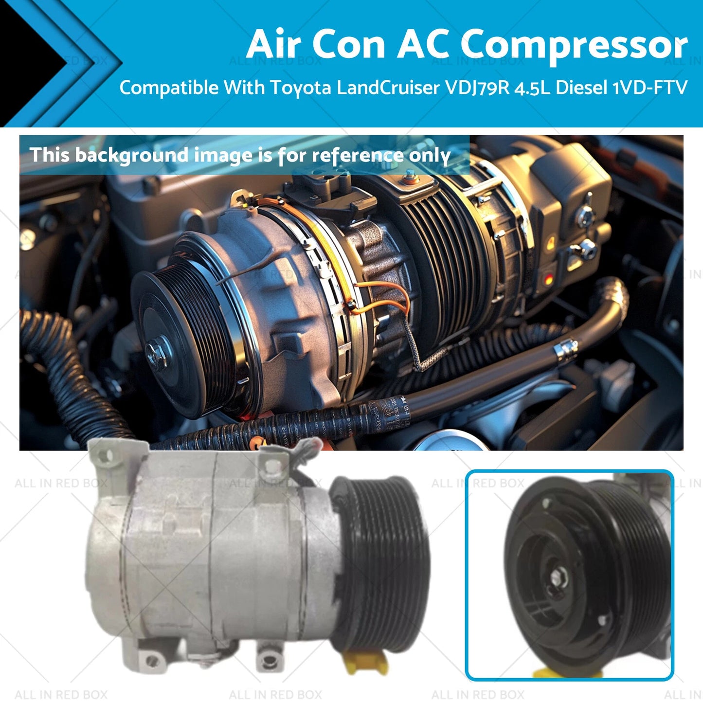 AC Compressor for Toyota LandCruiser VDJ79R 4.5L Diesel (2007-2023)