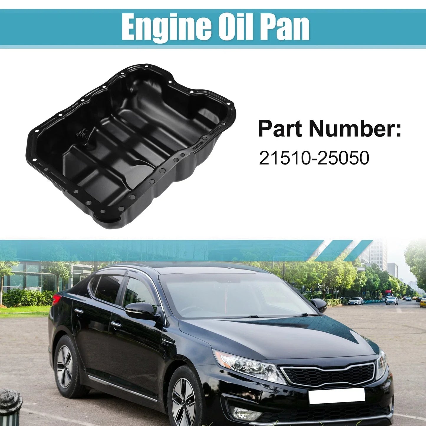 Engine Oil Pan Cover for Kia Optima 2013-2016 (1 x Black)