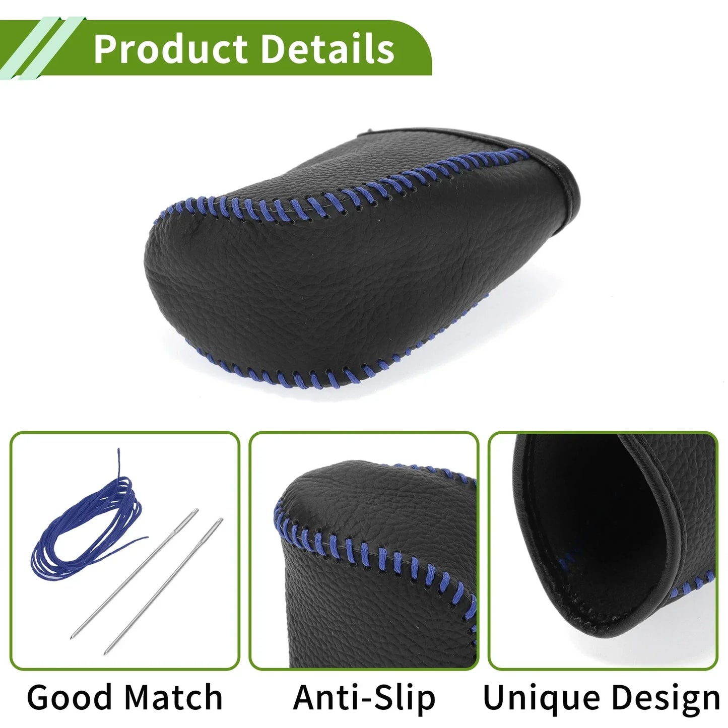 Gear Shift Knob Cover for Dodge Journey 2011-2020 - Pebbled Black Blue