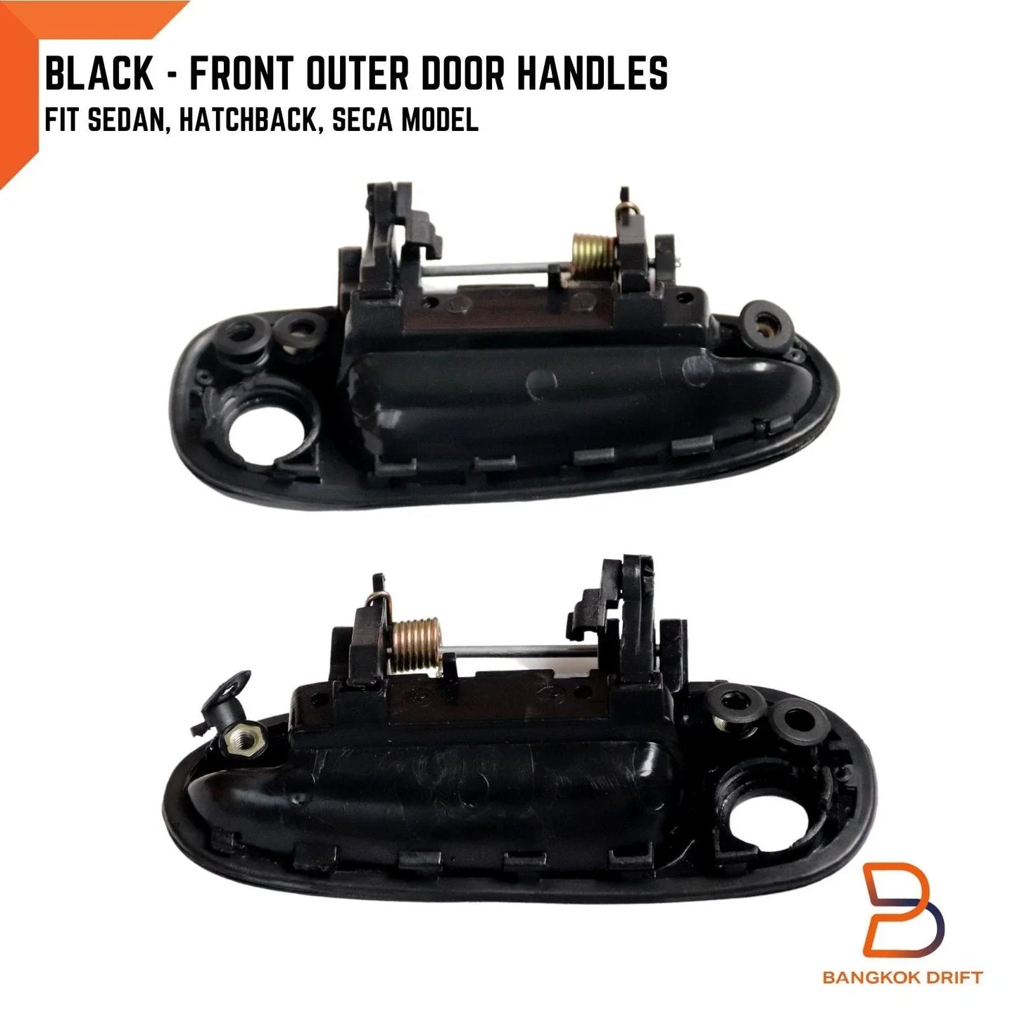 Black Front Outer Door Handles for Toyota Corolla AE100 AE101 AE102 (92-98)