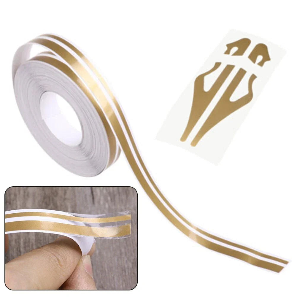 Tape Decal Gold Pinstripe Practical Stickers Stripe Tape Vinyl 9801.2cm