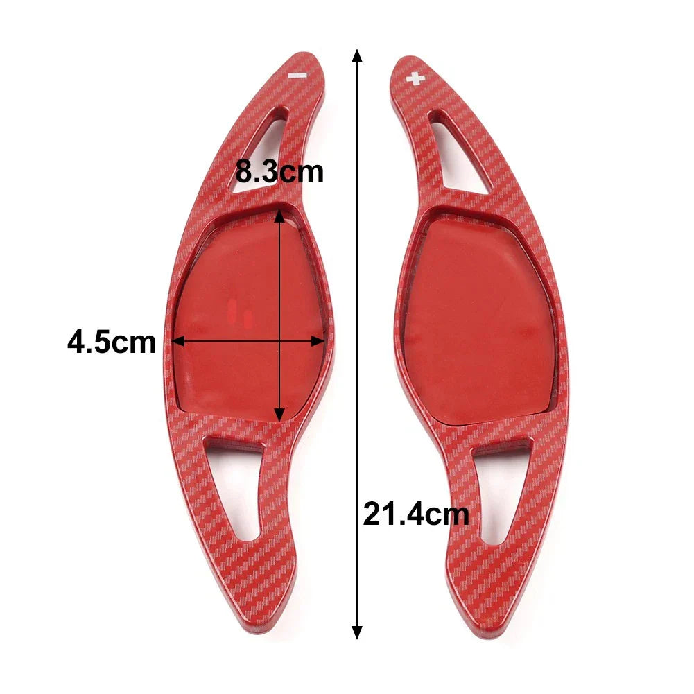 Red Steering Wheel Shift Paddle Extensions for Audi R8 RS3 RS4 RS5 RS6 RS7 TT