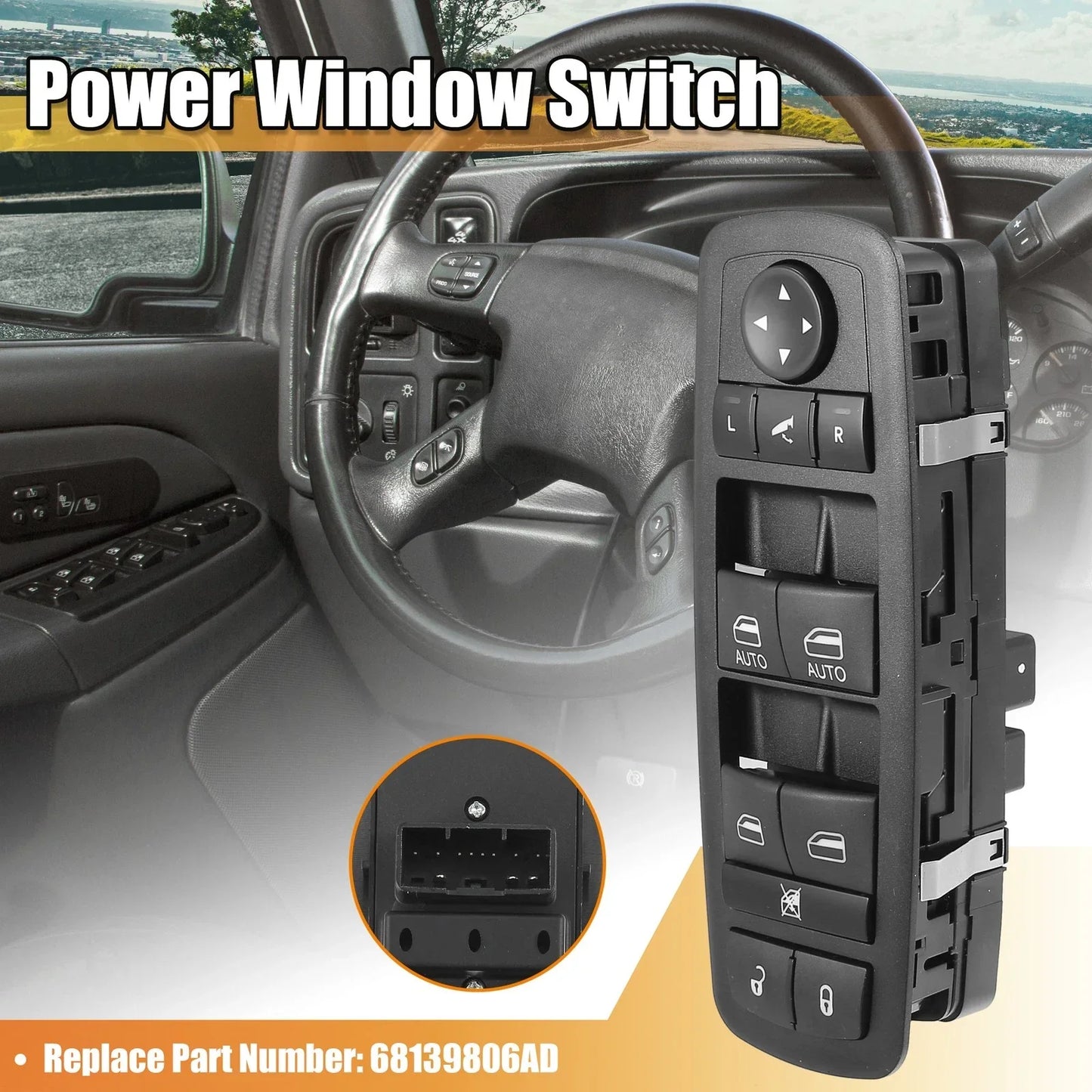 Power Window Switch for Dodge Journey, Chrysler (2014-2018)