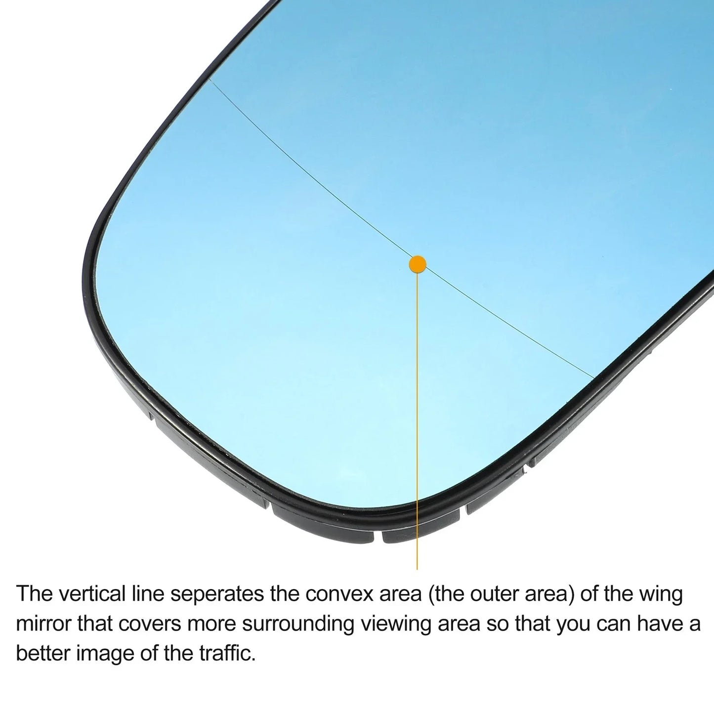 Heated Left Side Mirror Glass for Mercedes-Benz CL500 (2003-2006)