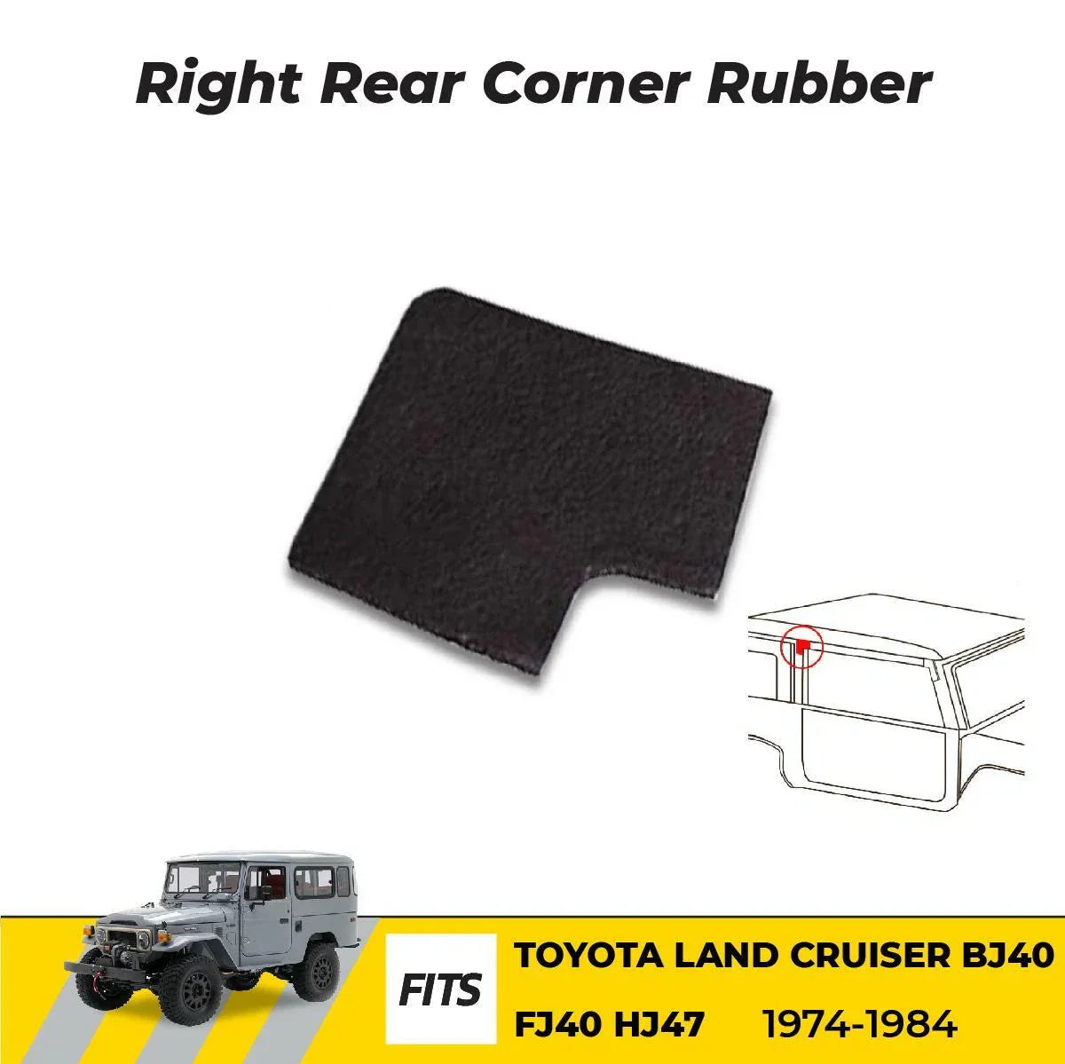 Packing Front Side Top Bow LH Fits Toyota Land Cruiser FJ40 FJ45 1974-84 D06