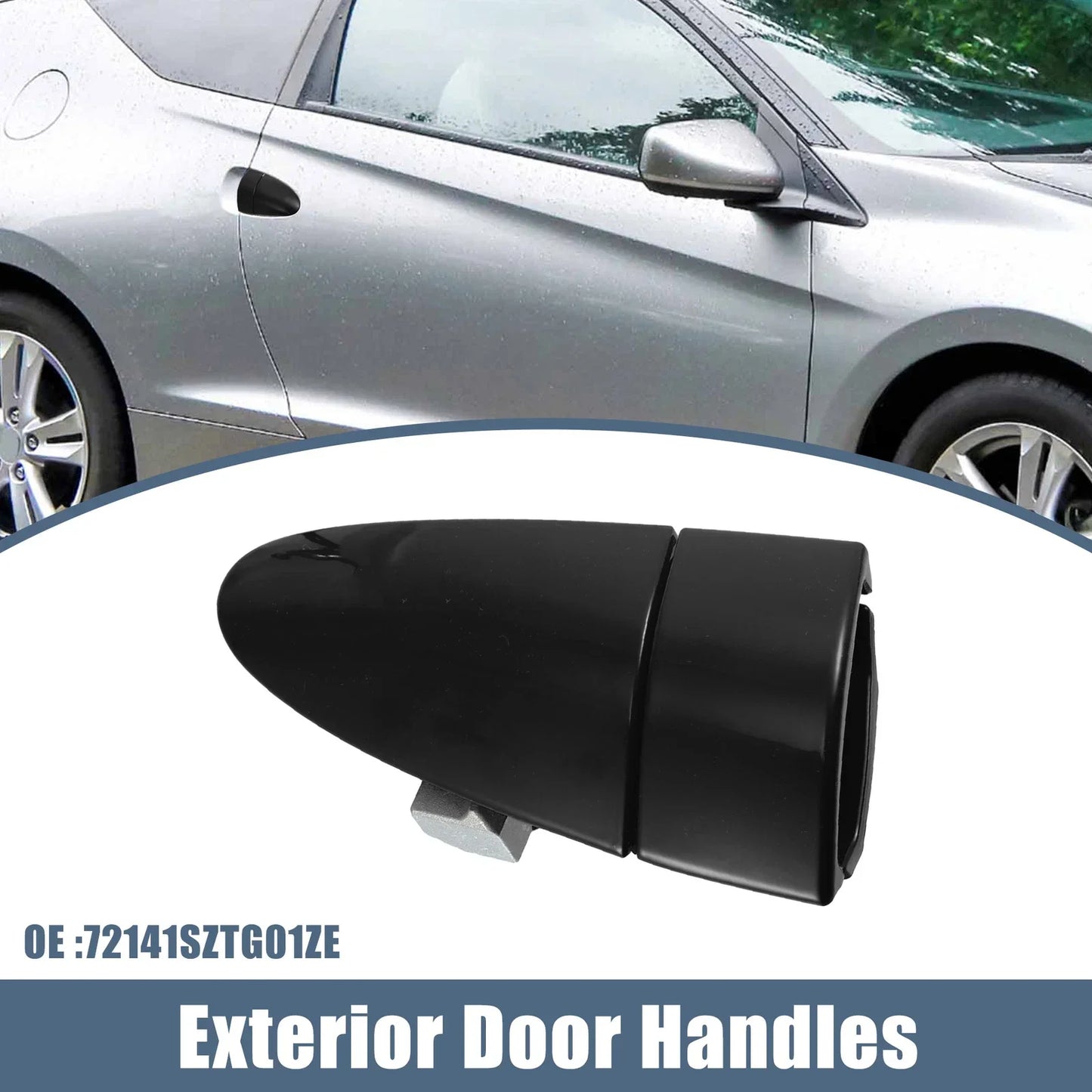 Front Right Exterior Door Handle Black for Honda CR-Z (2011-2016)