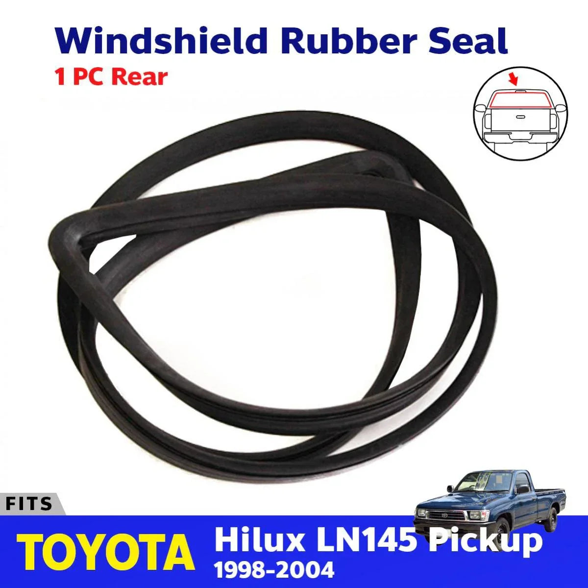 Rear Windshield Rubber Seal Weatherstrip Fits Toyota Hilux LN147 Truck 1998-04