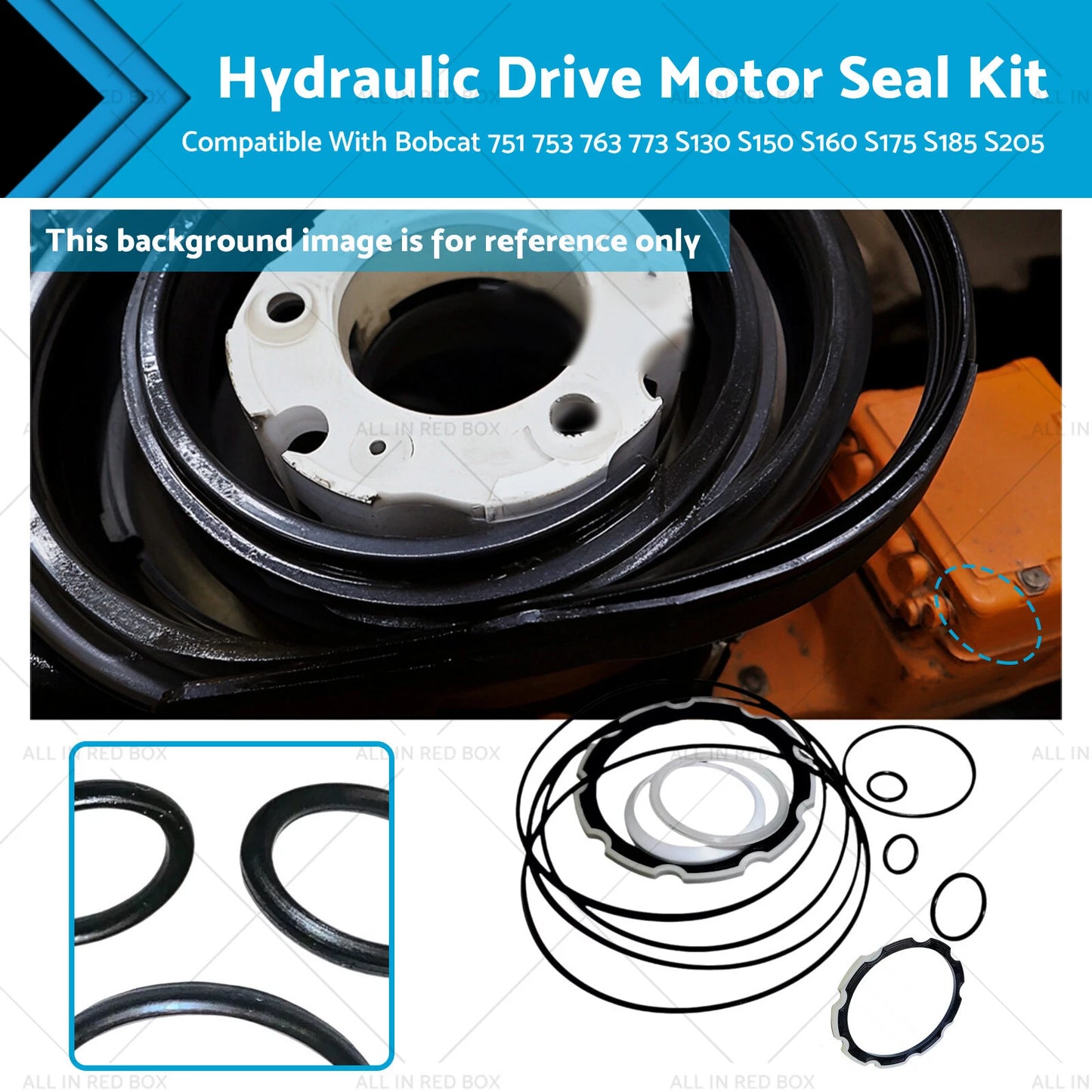 Hydraulic Drive Motor Seal Kit for Bobcat 751 753 S130 S150 S175 S185