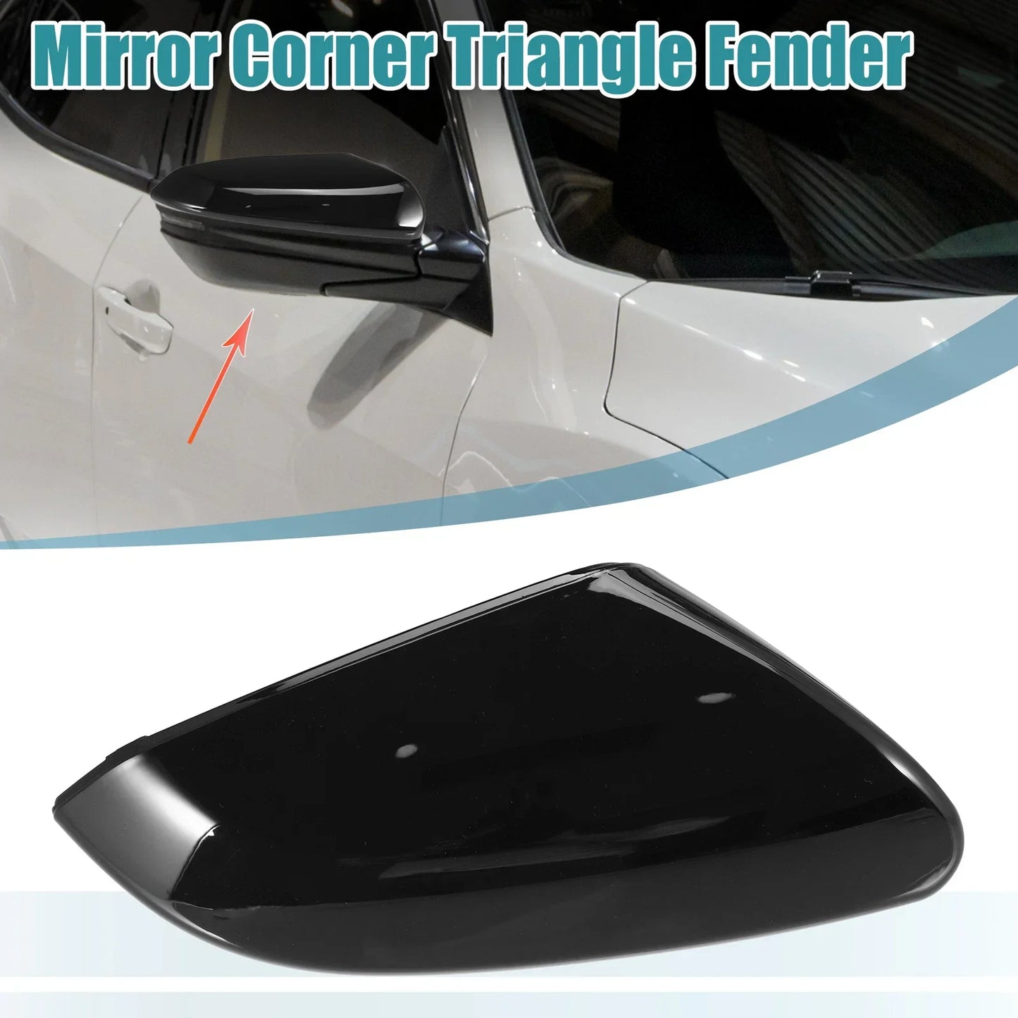 Corner Triangle Fender Cover Trim Right Side for Honda Civic (2016-2021) Black