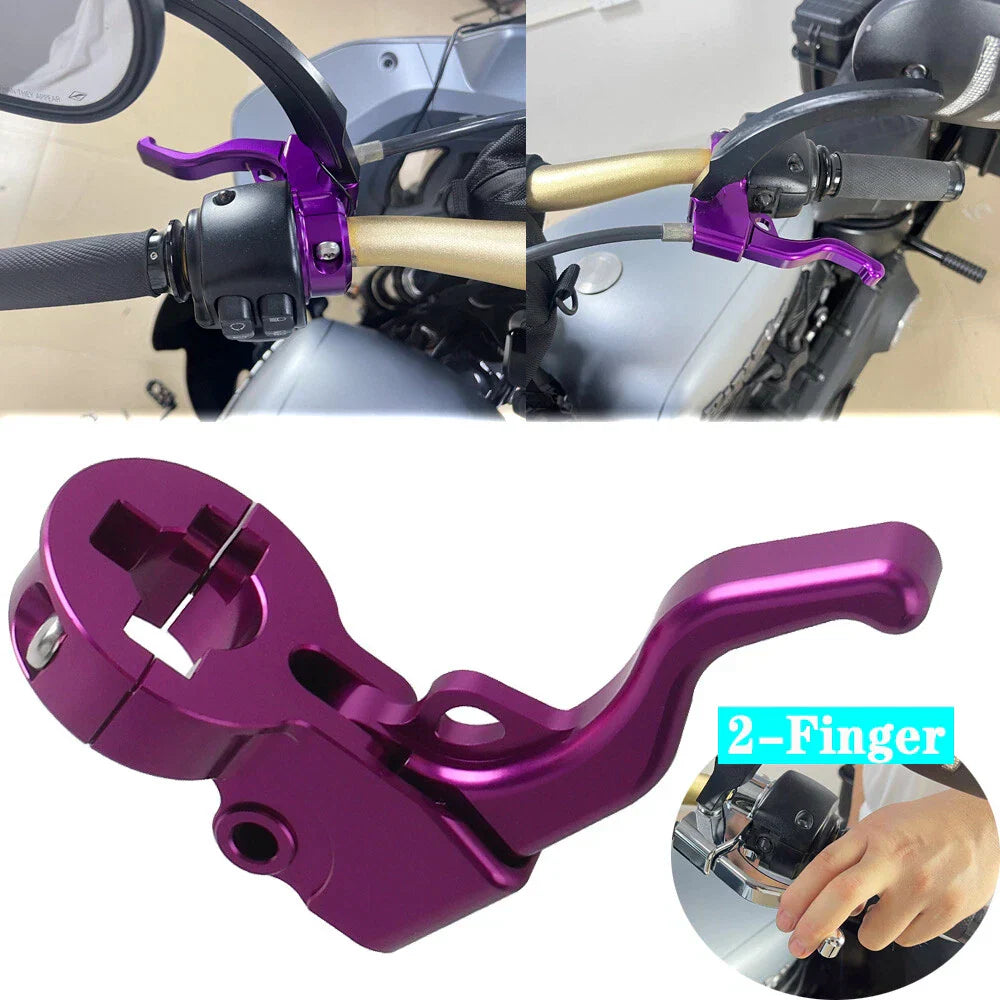 Purple Easier Pull Hand Brake & Clutch Levers for Harley Dyna Street Bob