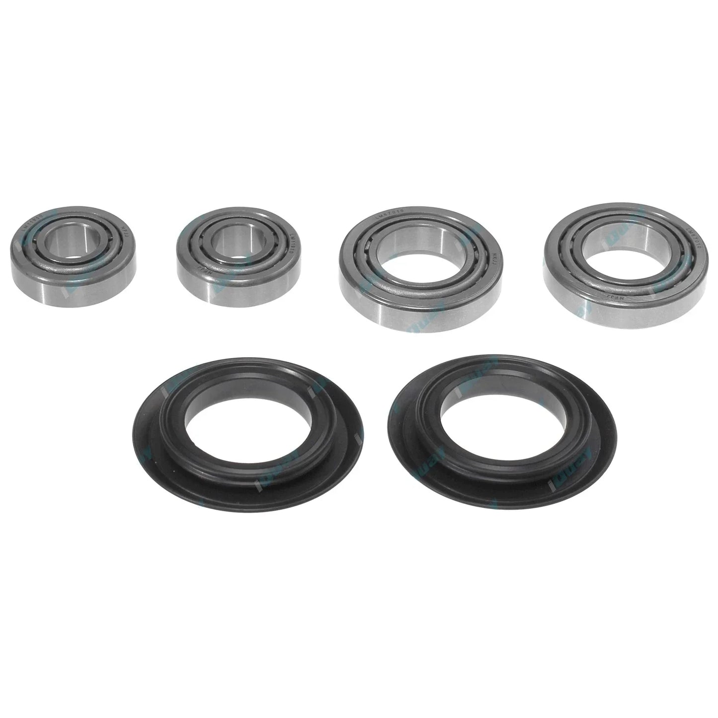 2 x Front Inner + Outer Wheel Bearing + Cone + Seal Kit Set