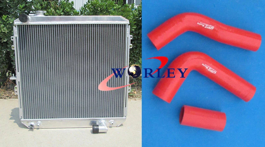Aluminum Radiator & Hose for Toyota Hilux LN106 LN111 2.8L Diesel (1988-1997)