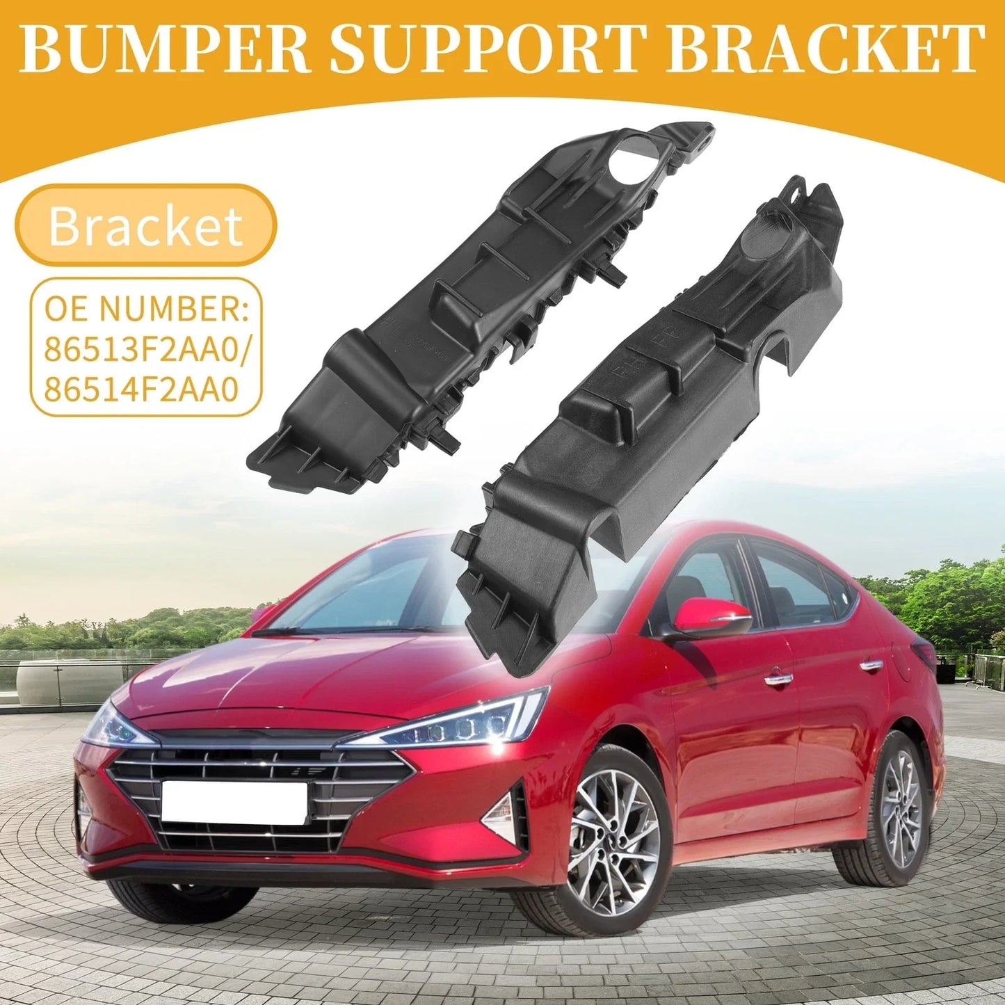 Front Bumper Support Bracket for Hyundai Elantra (2019-2020) 1 Pair