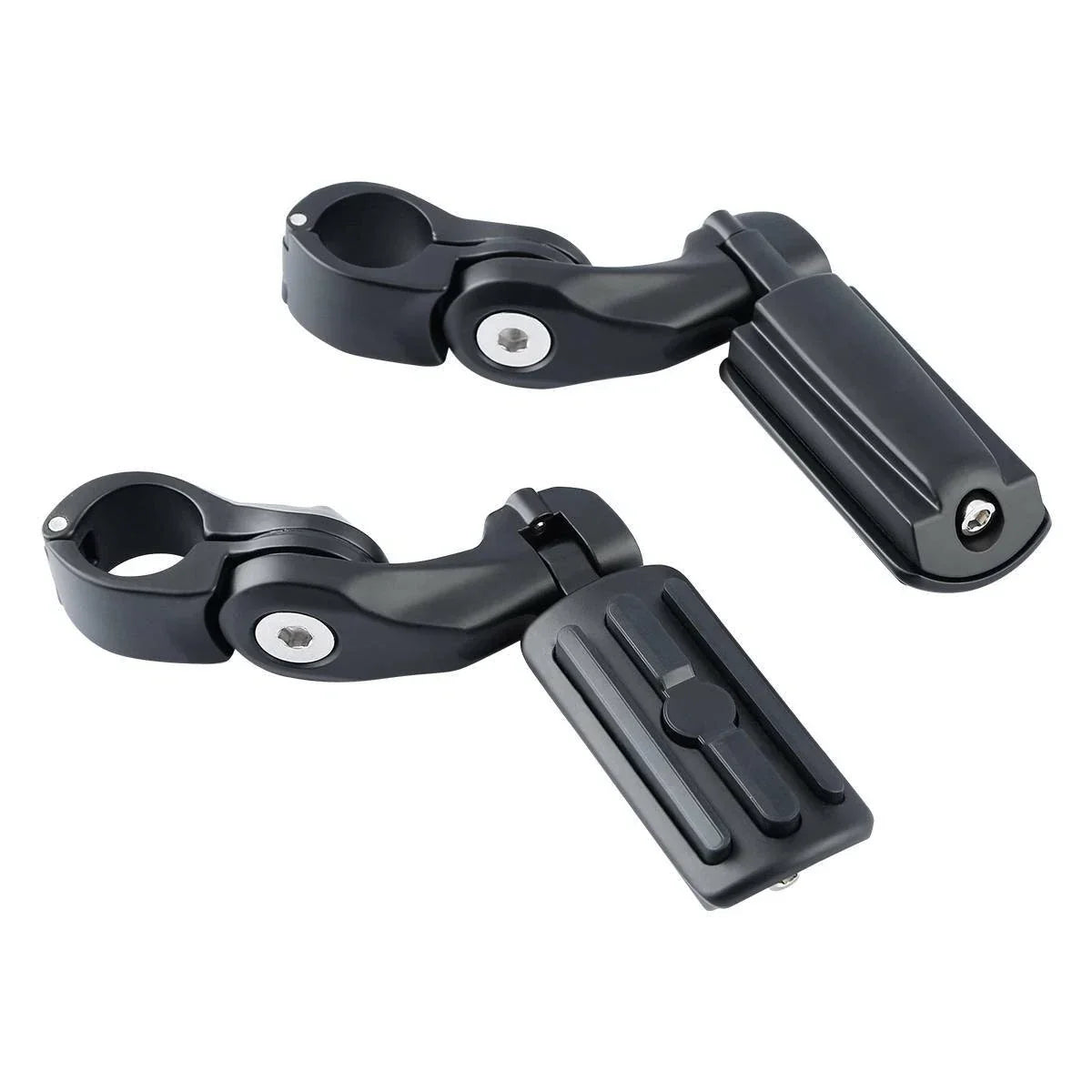 1-1/4" Matte Short Angled Highway Engine Guard Footpegs for Harley