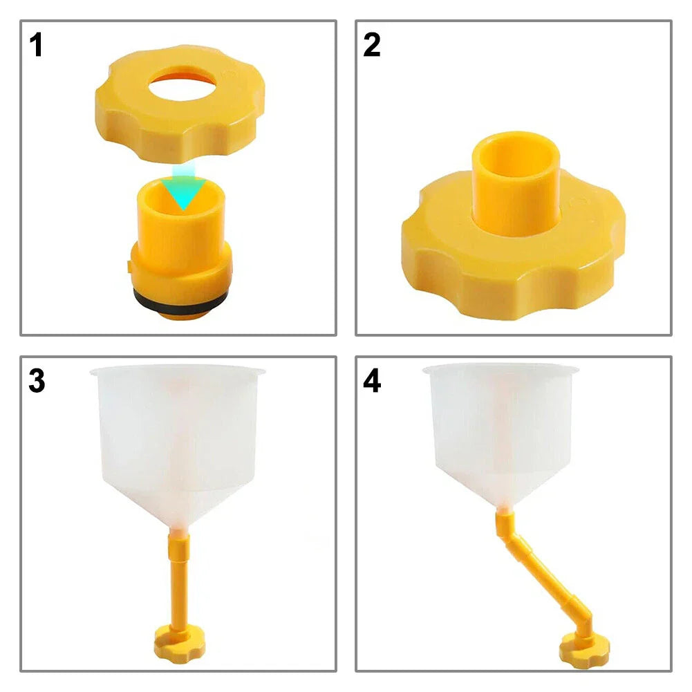 15 Pcs Auto Fluid Oil Spill Proof Radiator Coolant Filling Funnel Kit