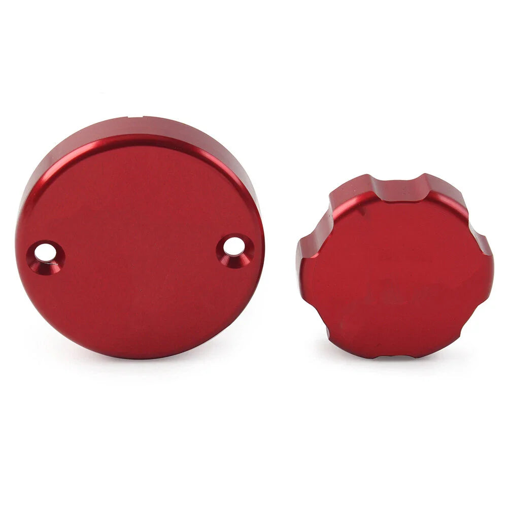 Red Front Brake Clutch Reservoir Cover Caps for Ducati 848 1098 (2008-2013)