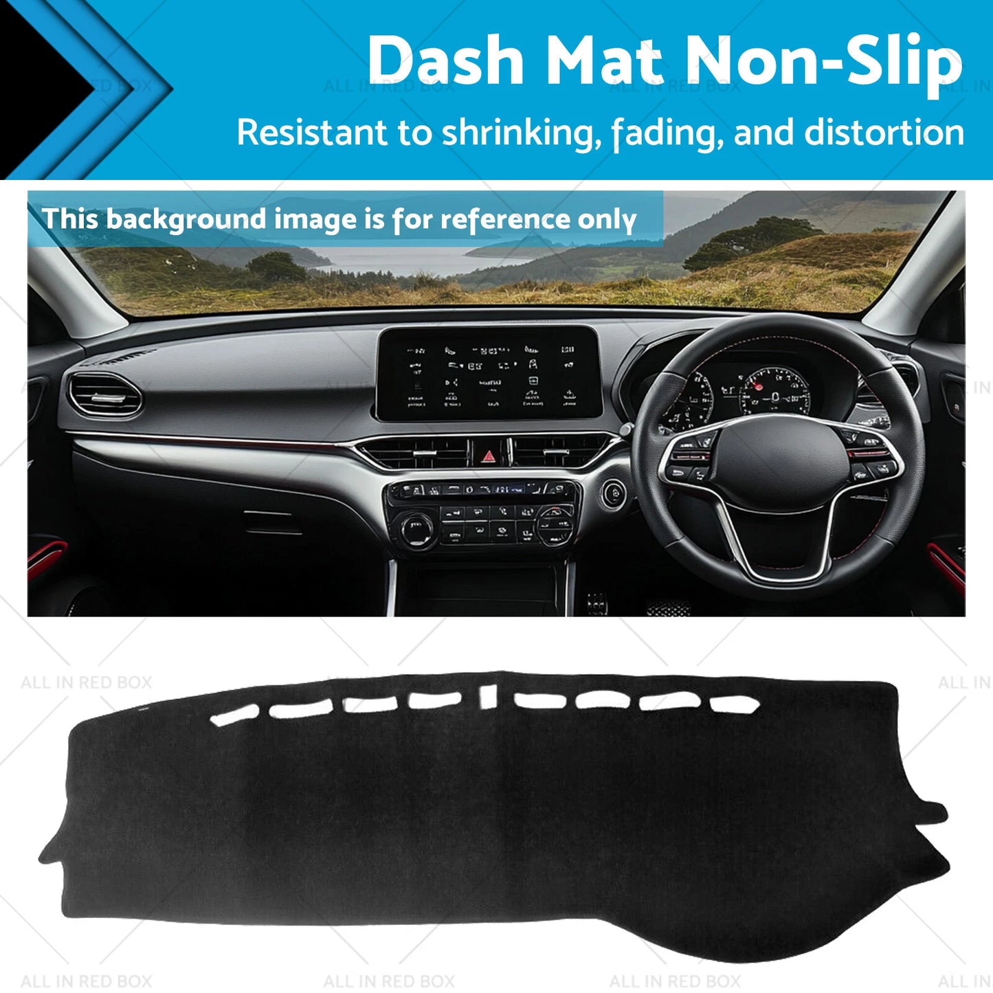 Non-Slip Dashboard Cover for Kia Cerato 2019-2024 Black