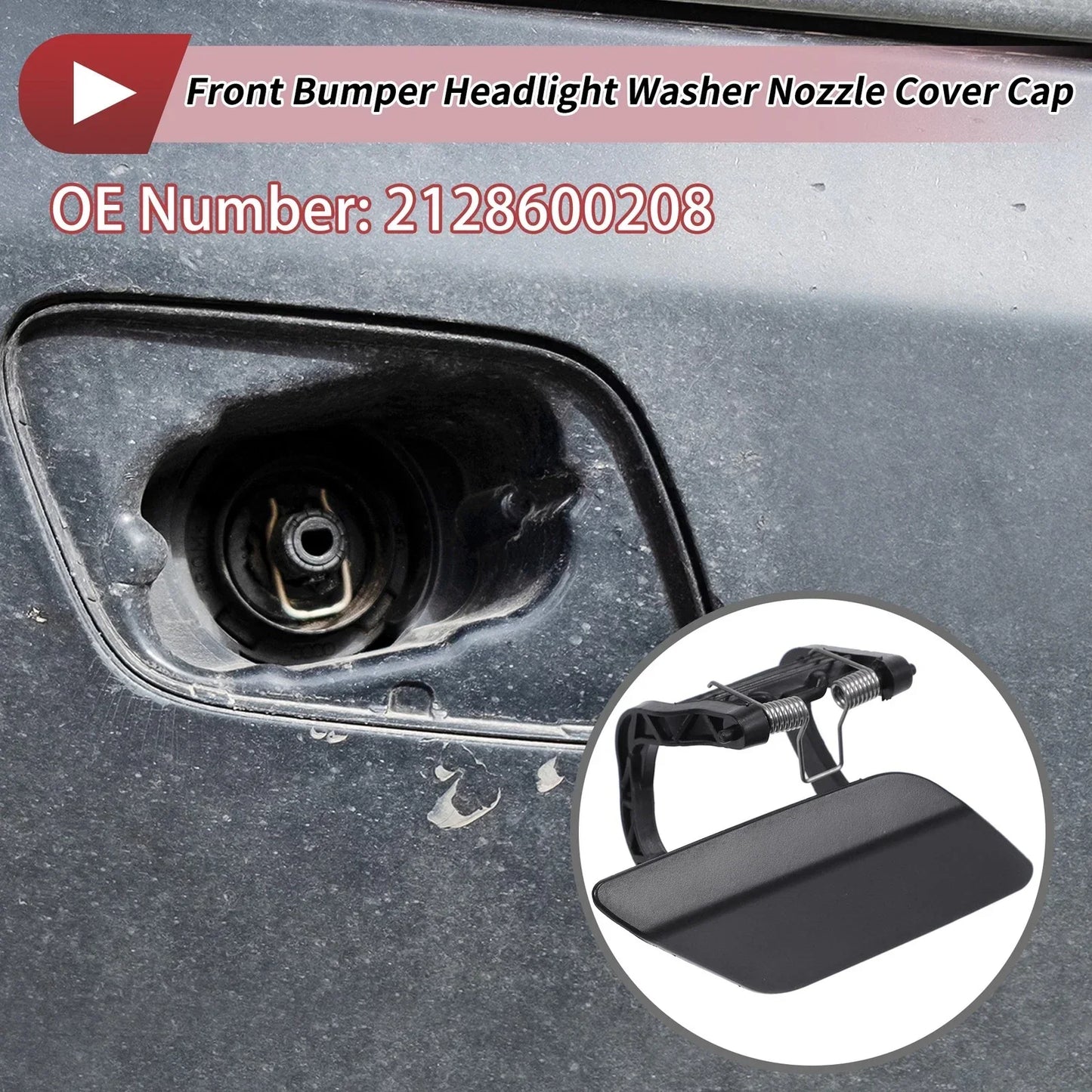 Bumper Headlight Washer Nozzle Cover for Mercedes Benz