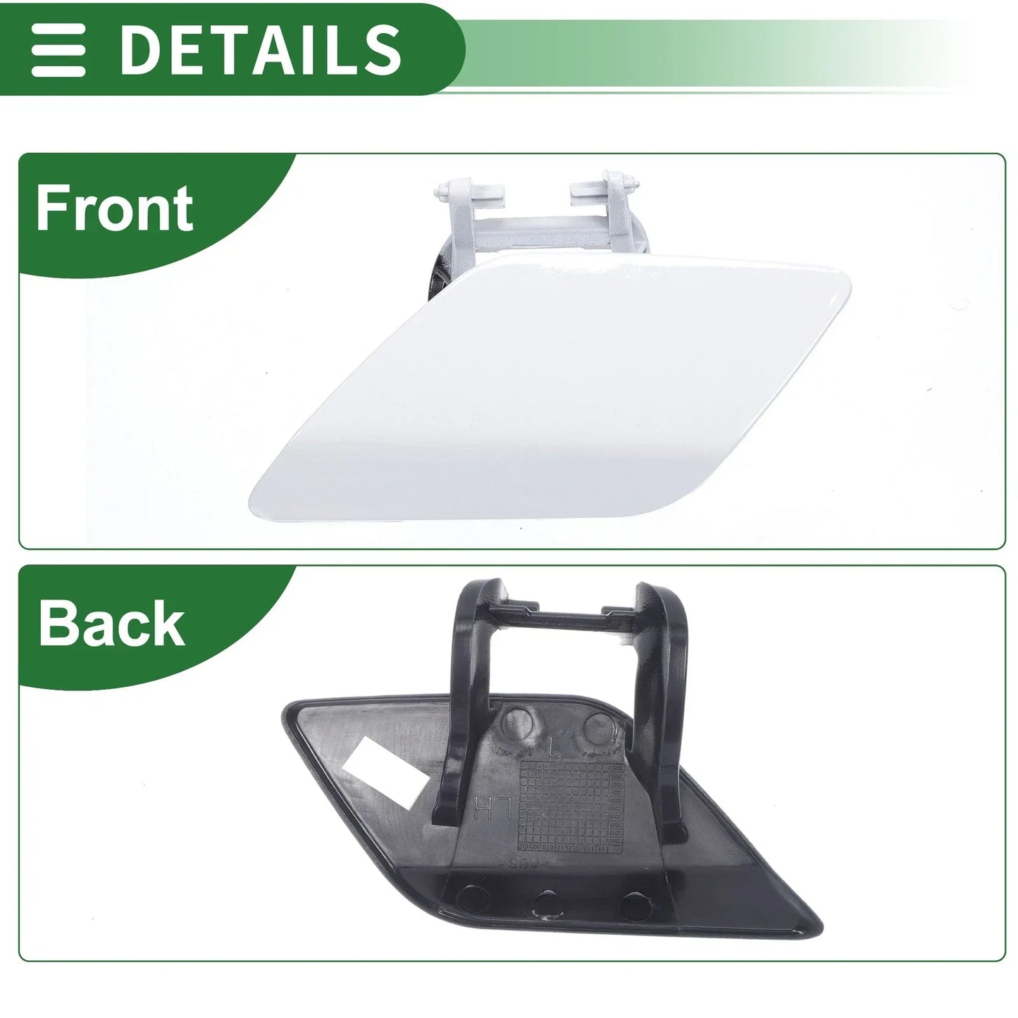 Front Left Bumper Headlight Washer Nozzle Cover for Mercedes-Benz E550 (2007-2009)