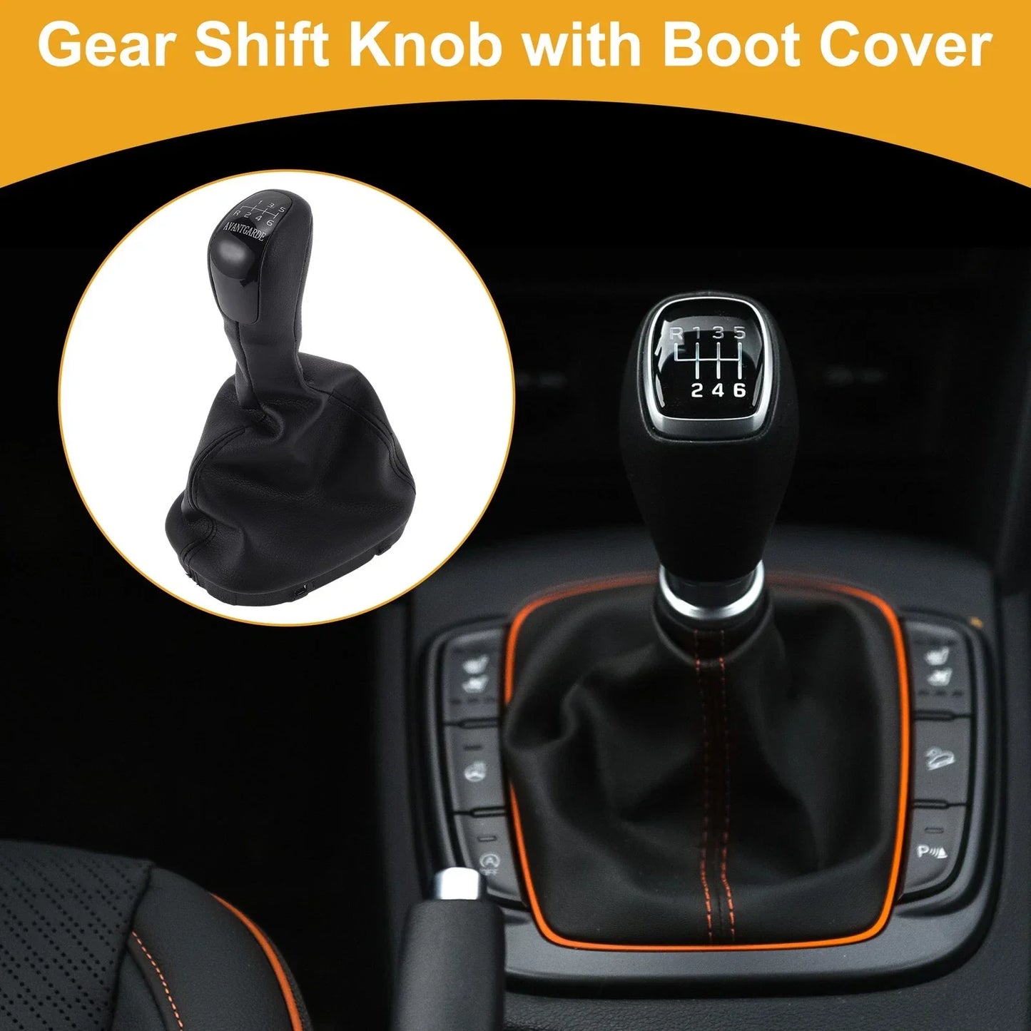 6 Speed Gear Shifter Knob & Cover for Mercedes-Benz C-Class (2001-2007)