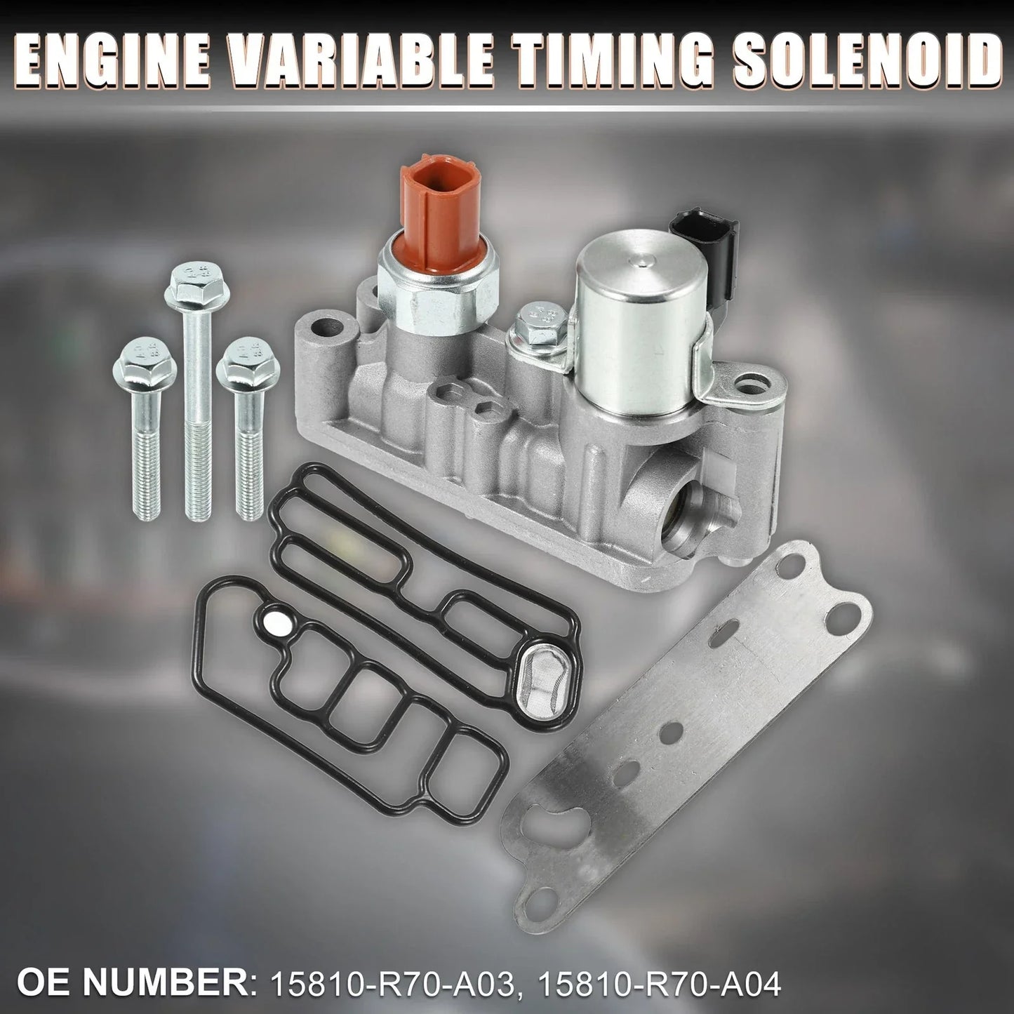 Engine Variable Timing Solenoid Assembly Set with Gasket for Honda (2016-2021)