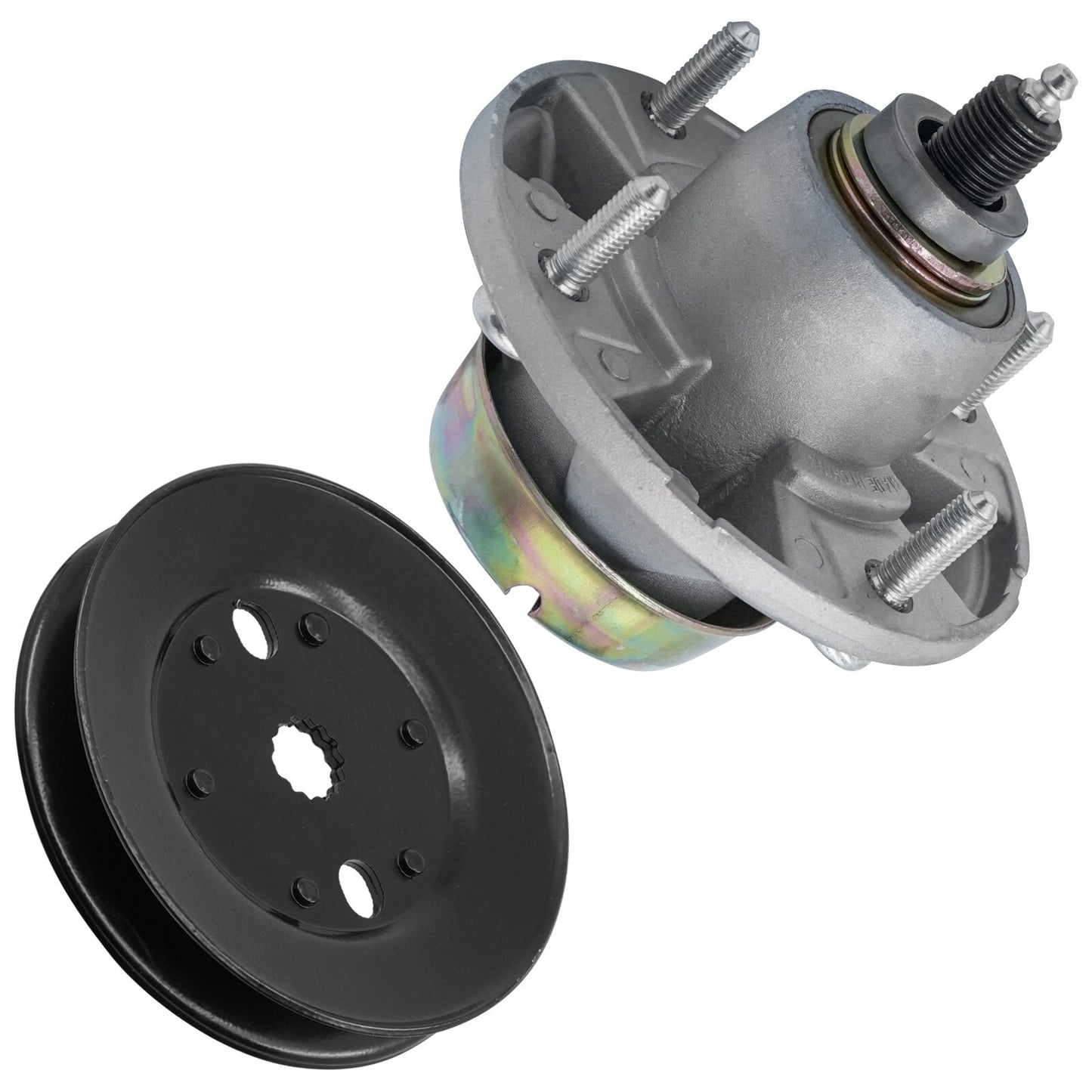 Caltric Deck Spindle Assembly with Pulley for John Deere X534 (2010–2018)
