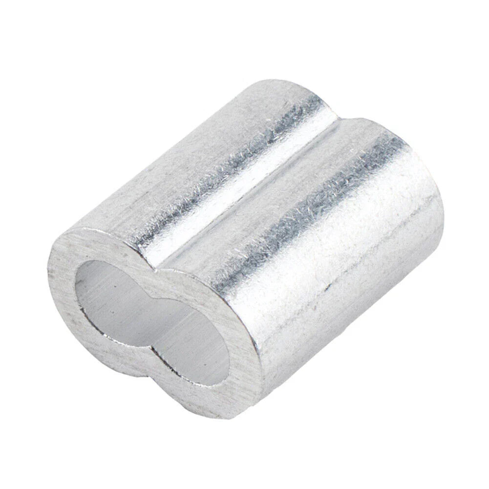250Pcs Thimble & 6 Size Crimping Loop Sleeves for Wire Rope Cable