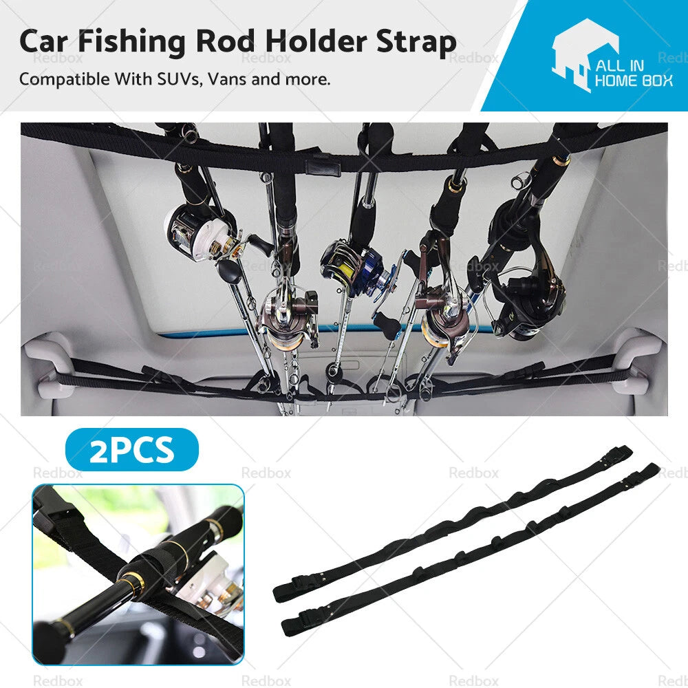 Car Fishing Rod Straps Holder Mounted Storage Rack for Vehicle Carrier