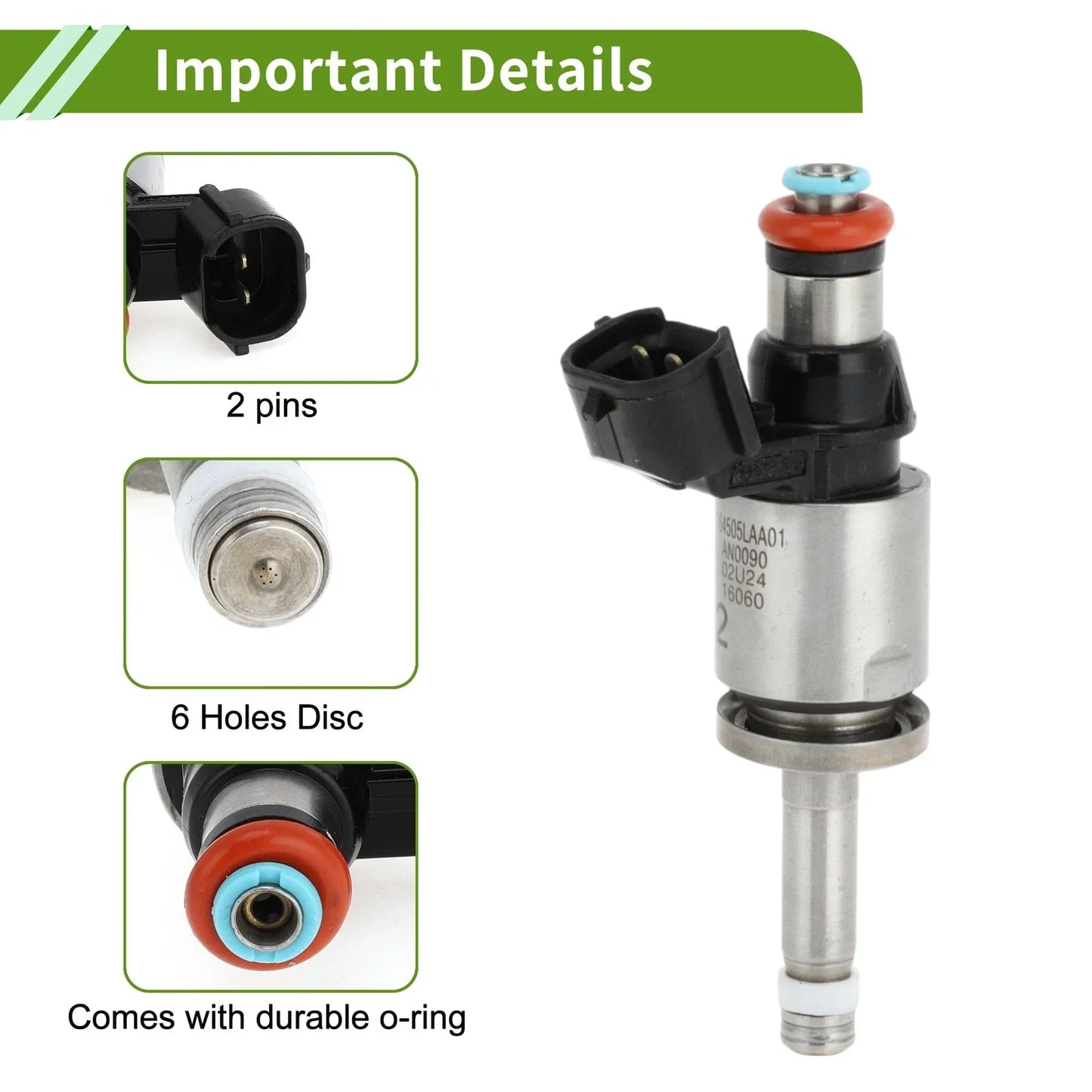 Fuel Injector for Honda Accord 2.4 (2013-2017) - 1 x Black Injector
