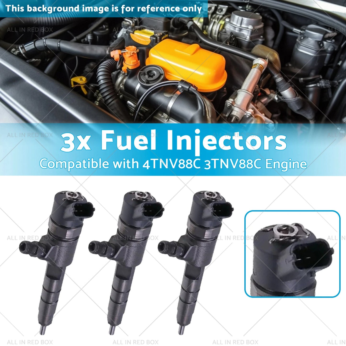 3 x Fuel Injectors for 4TNV88C 3TNV88C Engine