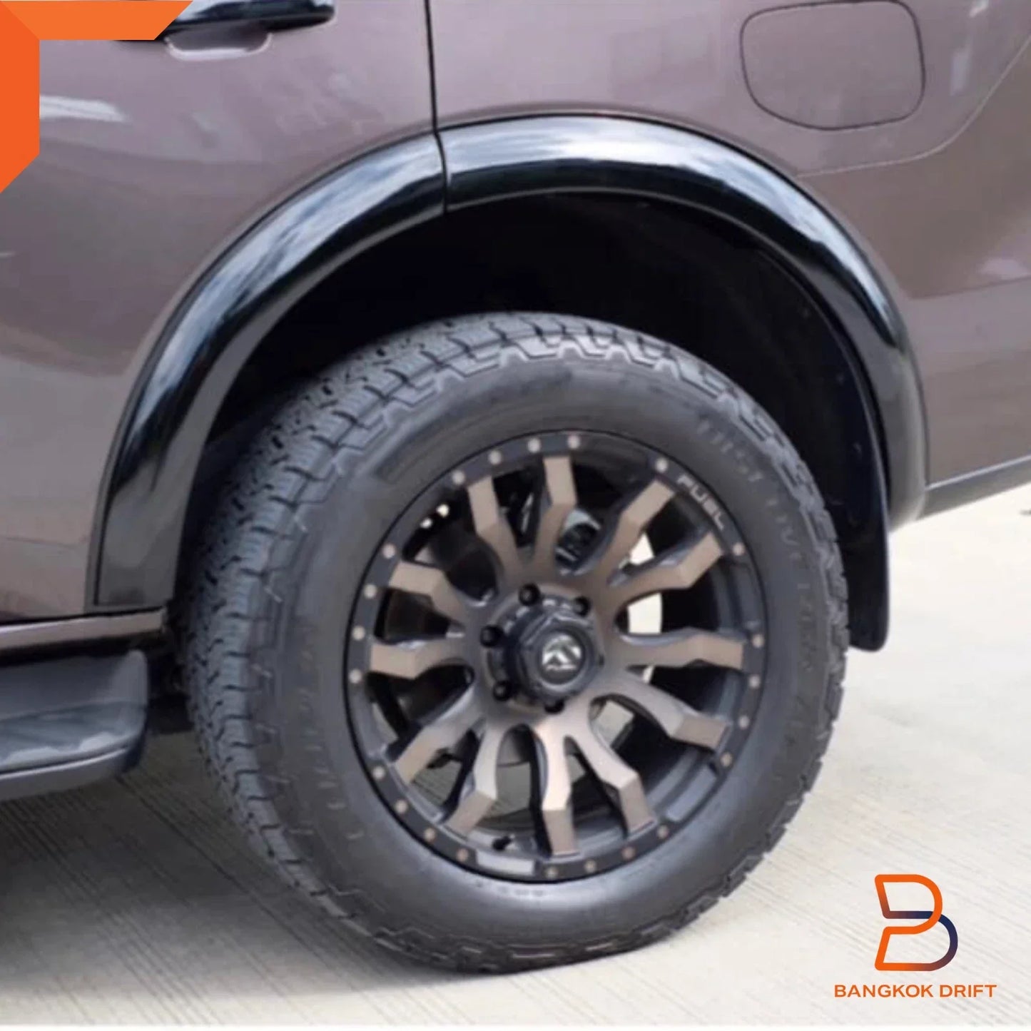 Black Slim Fender Flares for Ford Everest UB SUV (2022-2024)