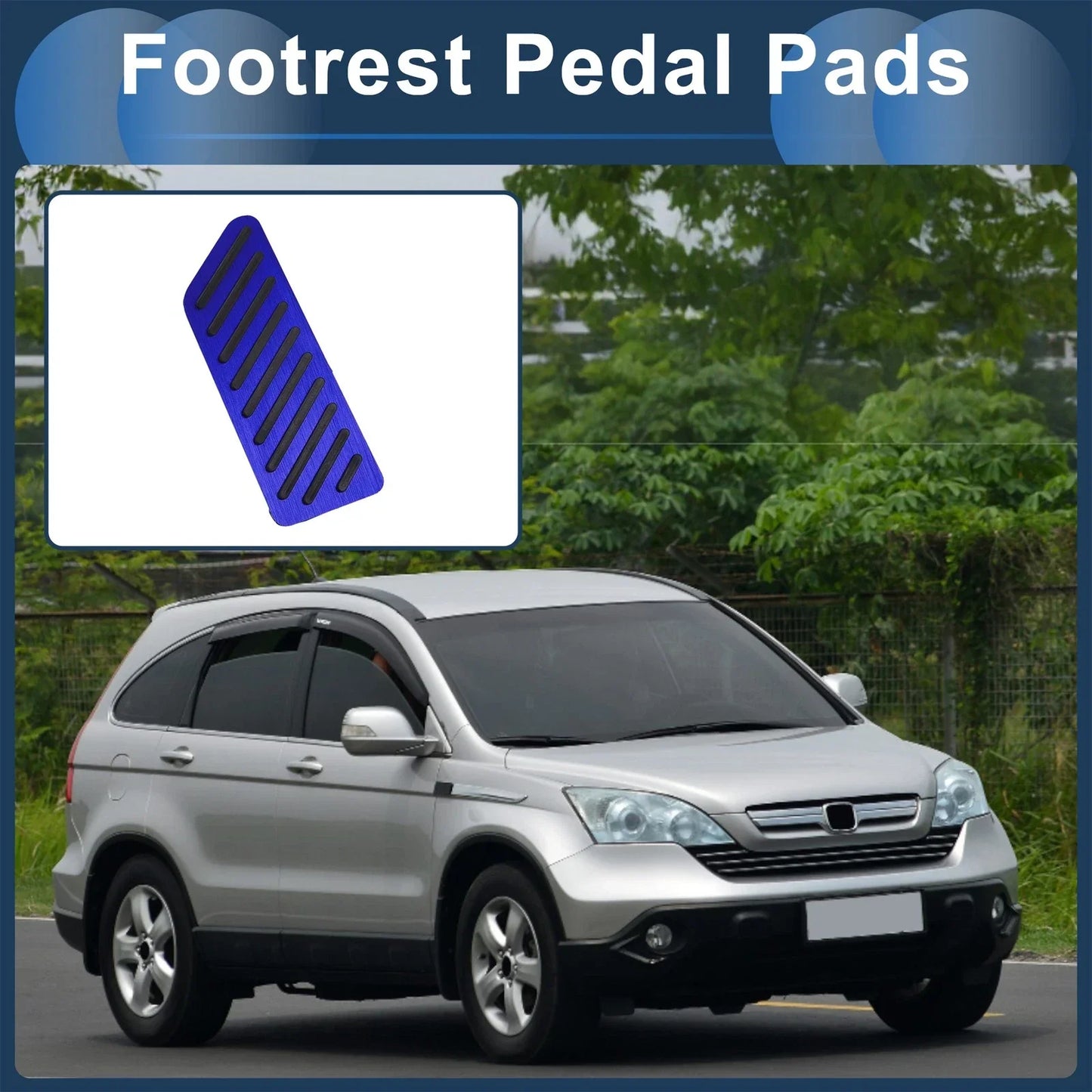 Footrest Pedal Pad Cover for Honda CR-V (2017-2024) - 1 x Blue