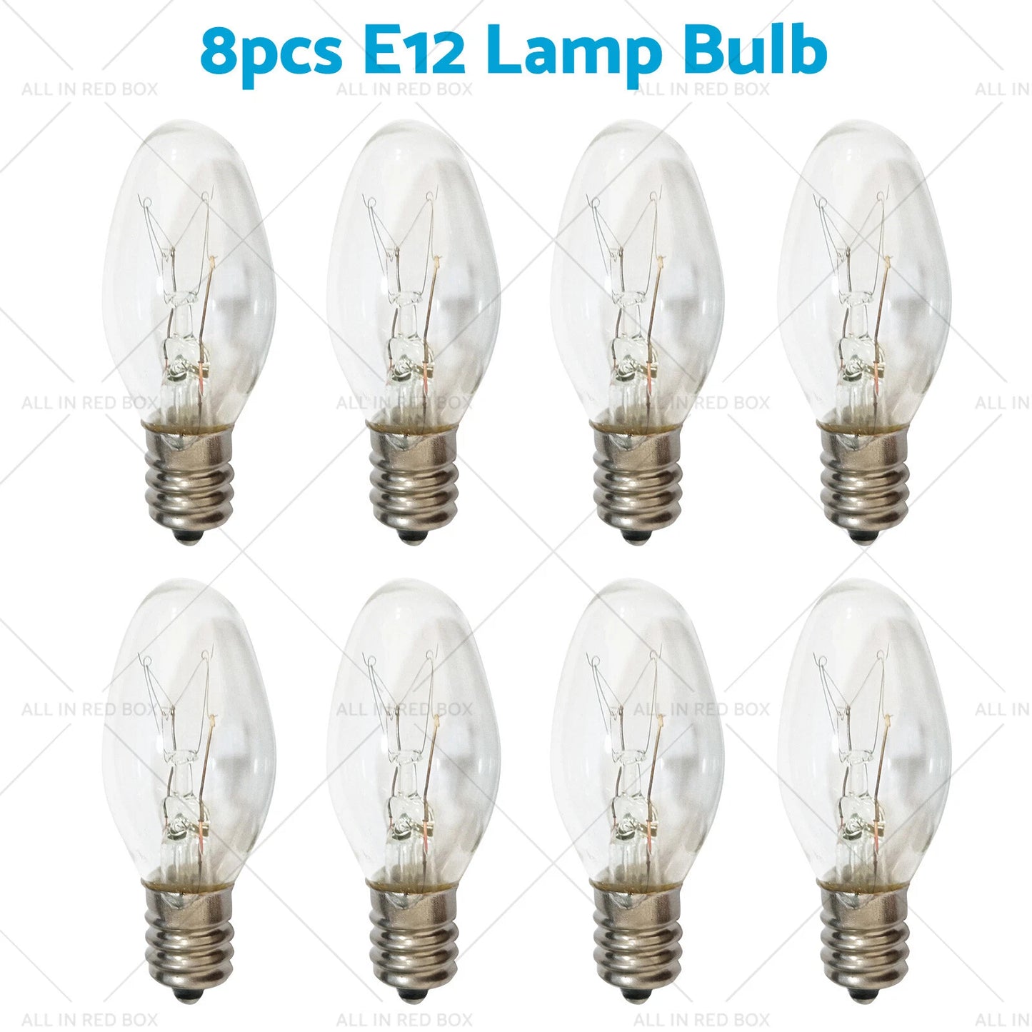 8 x 7W/10W E12/E14 Clear Night Light Bulbs for Home (240V)