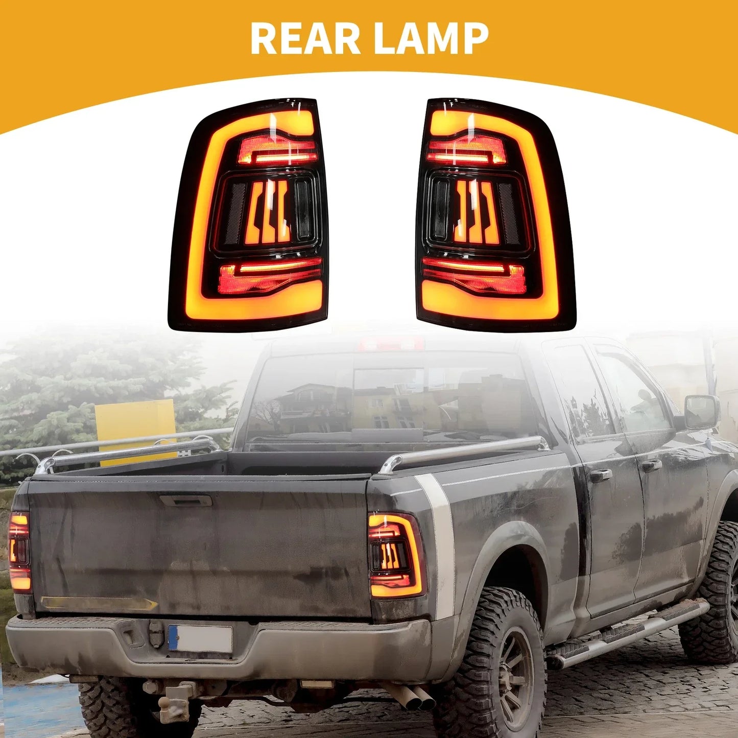 OLED Tail Lights Assembly for Dodge Ram 1500 2500 3500 (2009-2018)