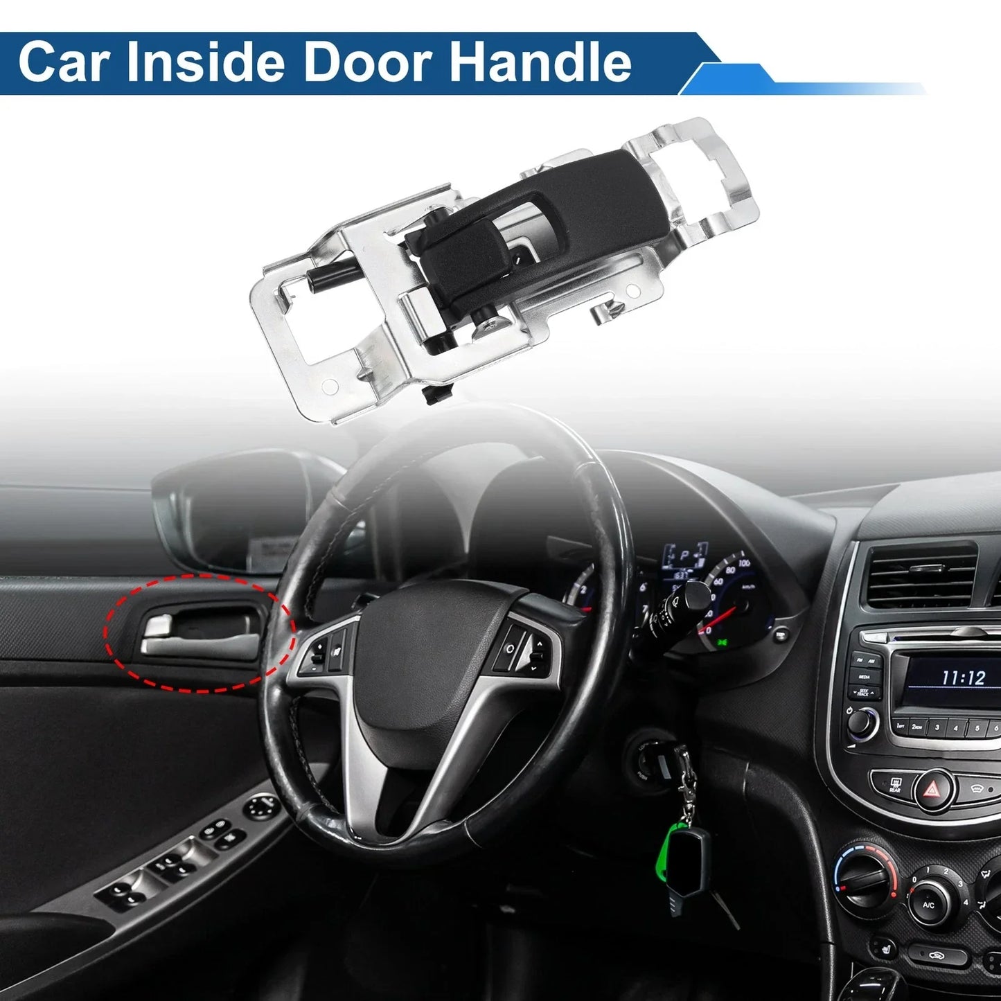 Front Passenger Side Interior Door Handle for Chevrolet Equinox (2010-2017)