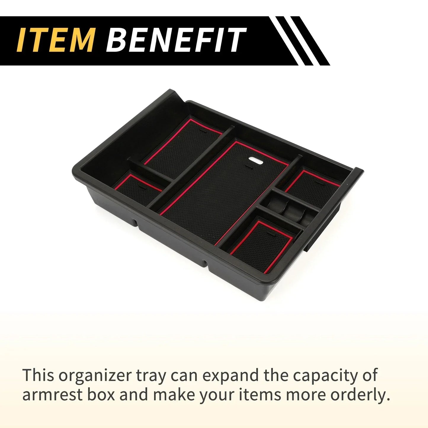 Center Console Organizer Insert Tray for Chevy Silverado & GMC Sierra (2014-2023)