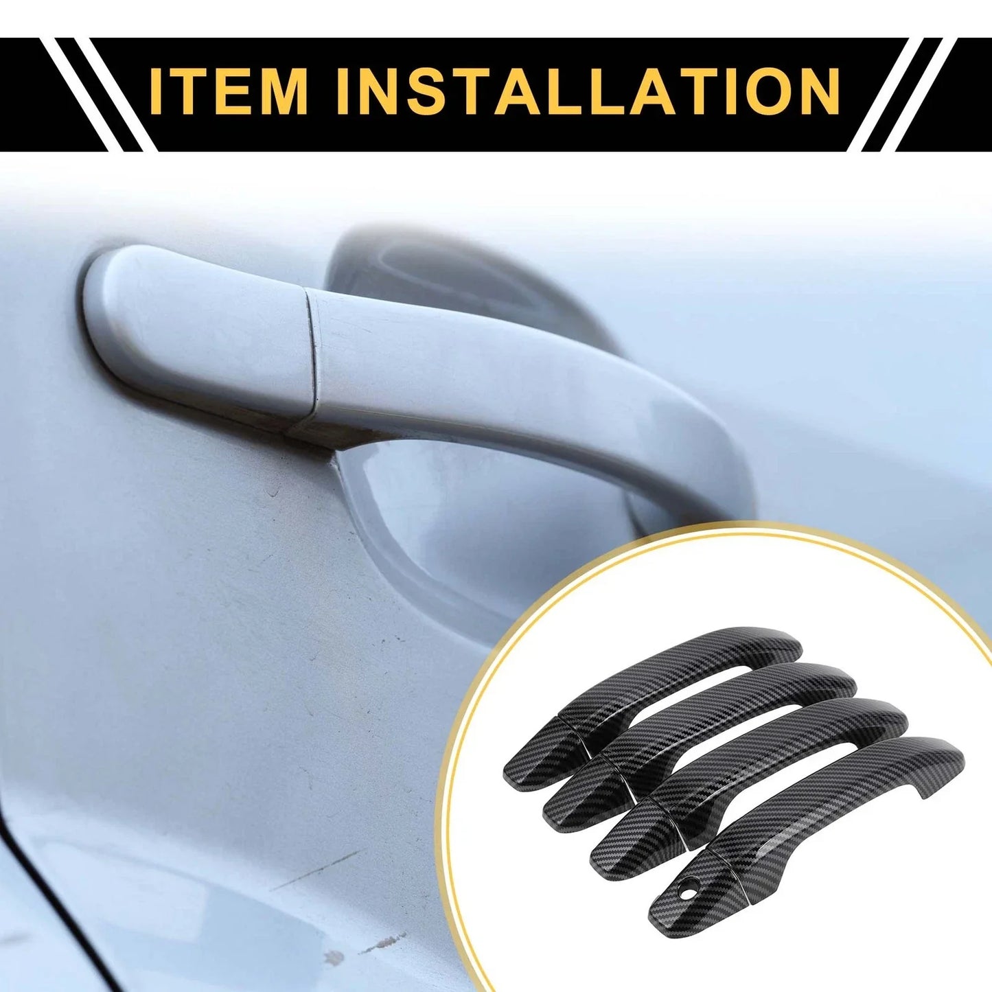 4pcs Exterior Door Handle Covers for Chevrolet Silverado 1500 (2014-2018)