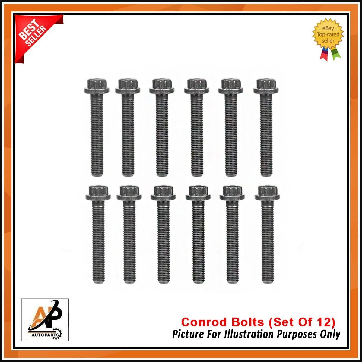 Conrod Bolts Set of 12 Replacement for Land Rover Discovery V 3.0D 306DT (2017–2022)