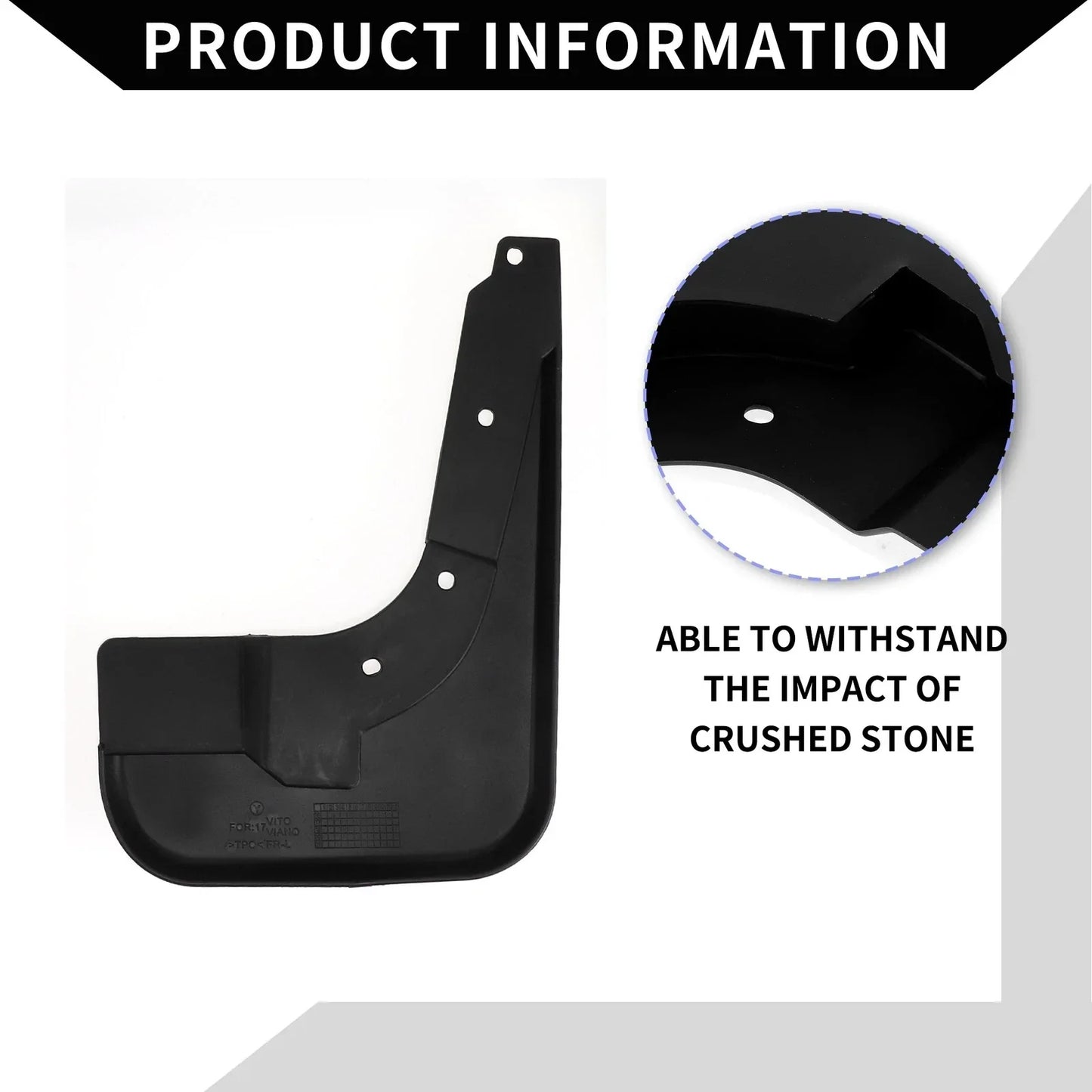 Front & Rear Mud Flap Splash Guards for Mercedes-Benz Vito W447 (2014-2023)