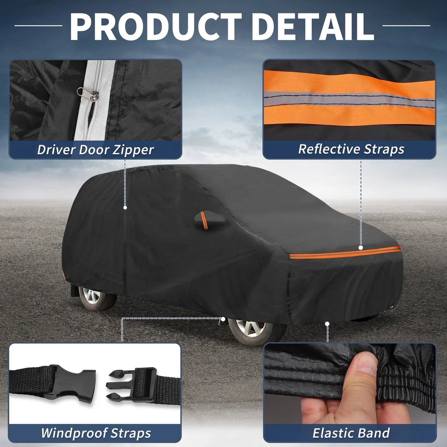 Waterproof PEVA Spunlace Cotton Car Cover for Mercedes-Benz V-Klasse (2014-2021)